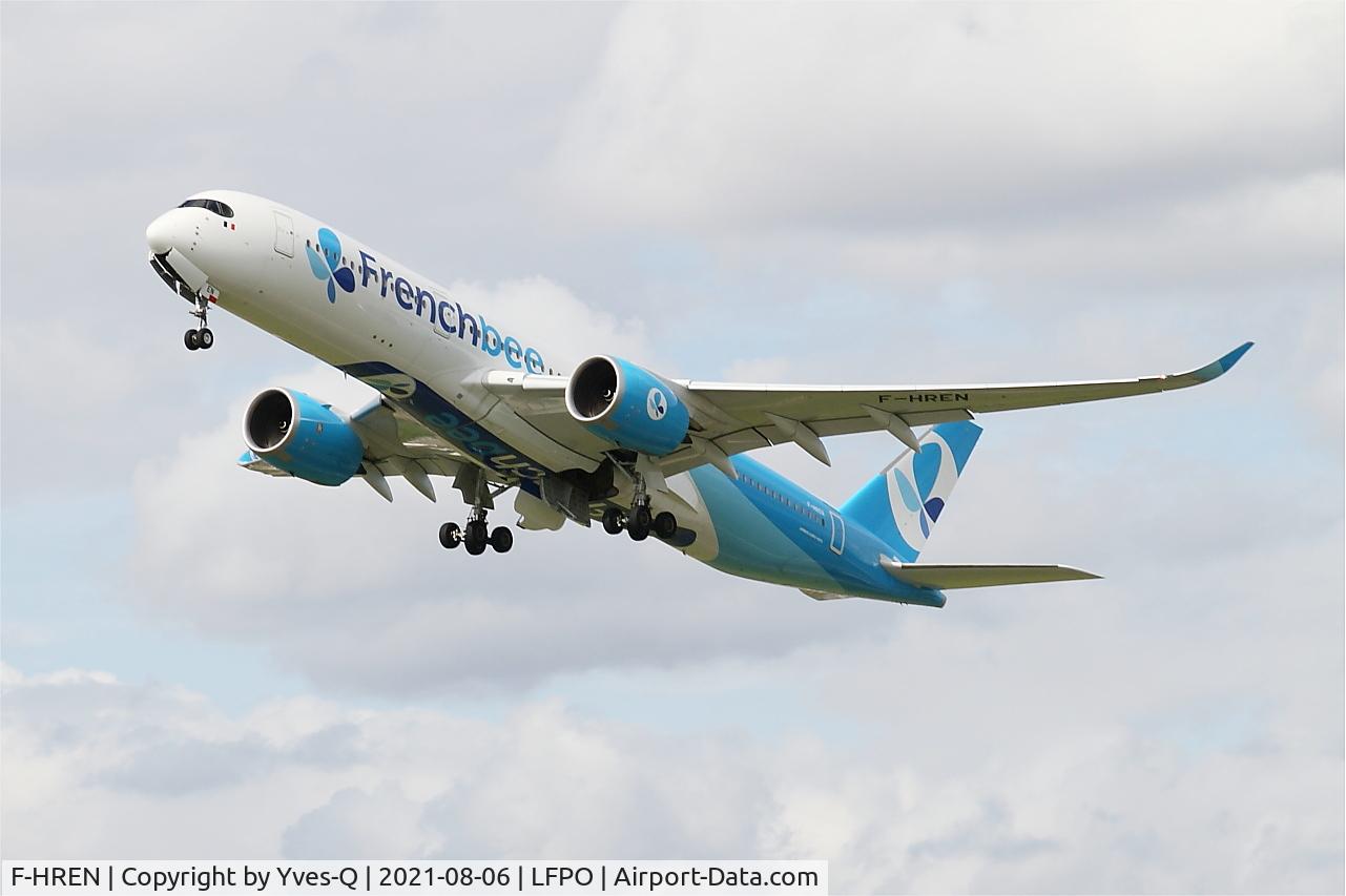F-HREN, 2020 Airbus A350-941 C/N 433, Airbus A350-941, Take off rwy 24, Paris-Orly airport (LFPO-ORY)