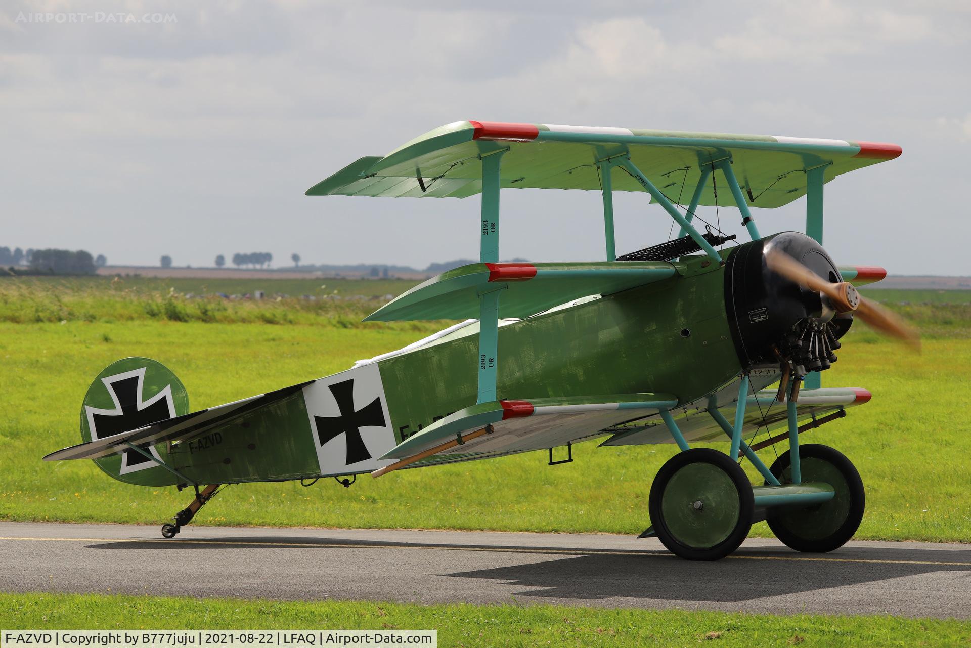 F-AZVD, Fokker Dr-1 Replica C/N 01-CP, during Albert Airshow