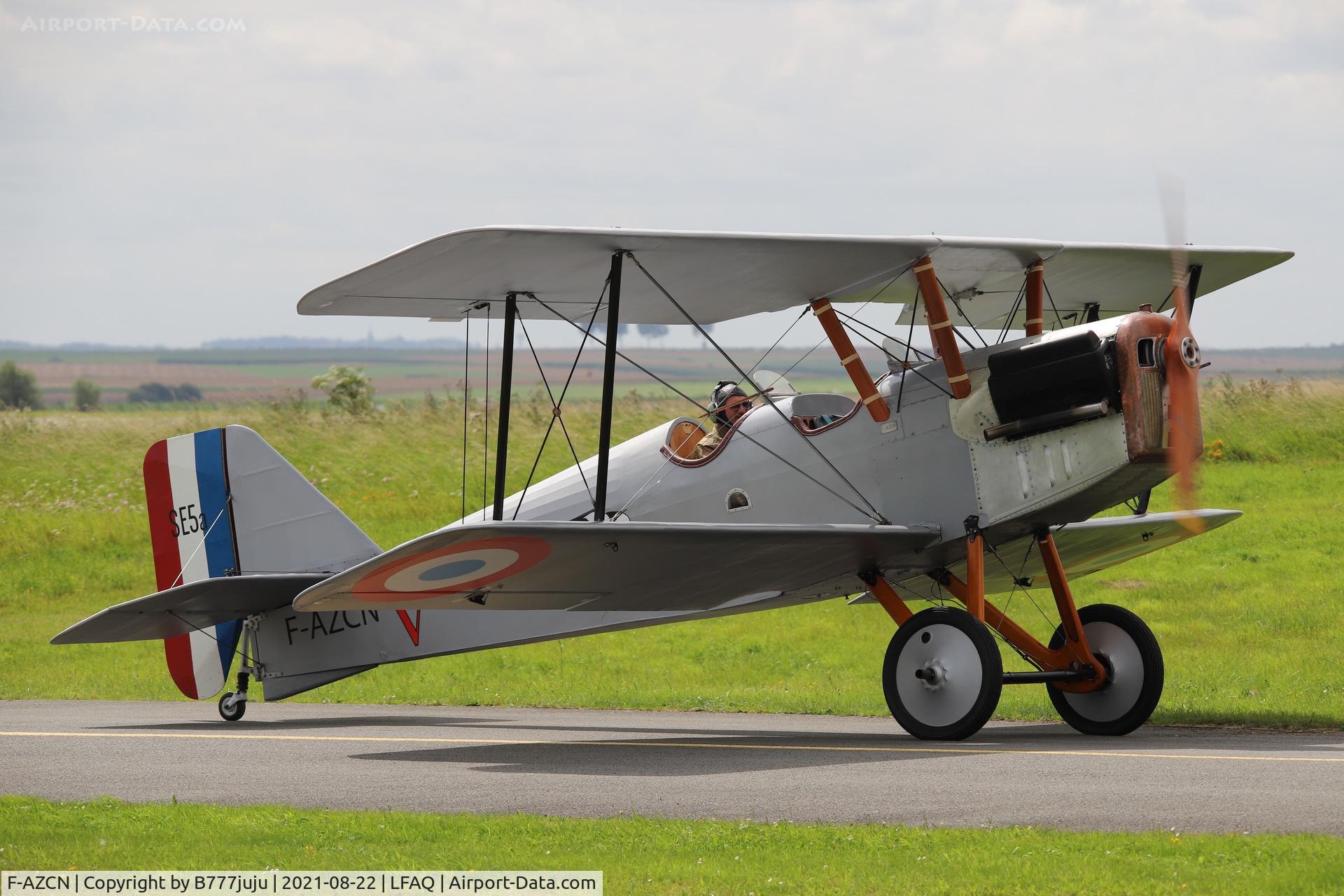 F-AZCN, Royal Aircraft Factory SE-5A Replica C/N 02, during Albert Airshow