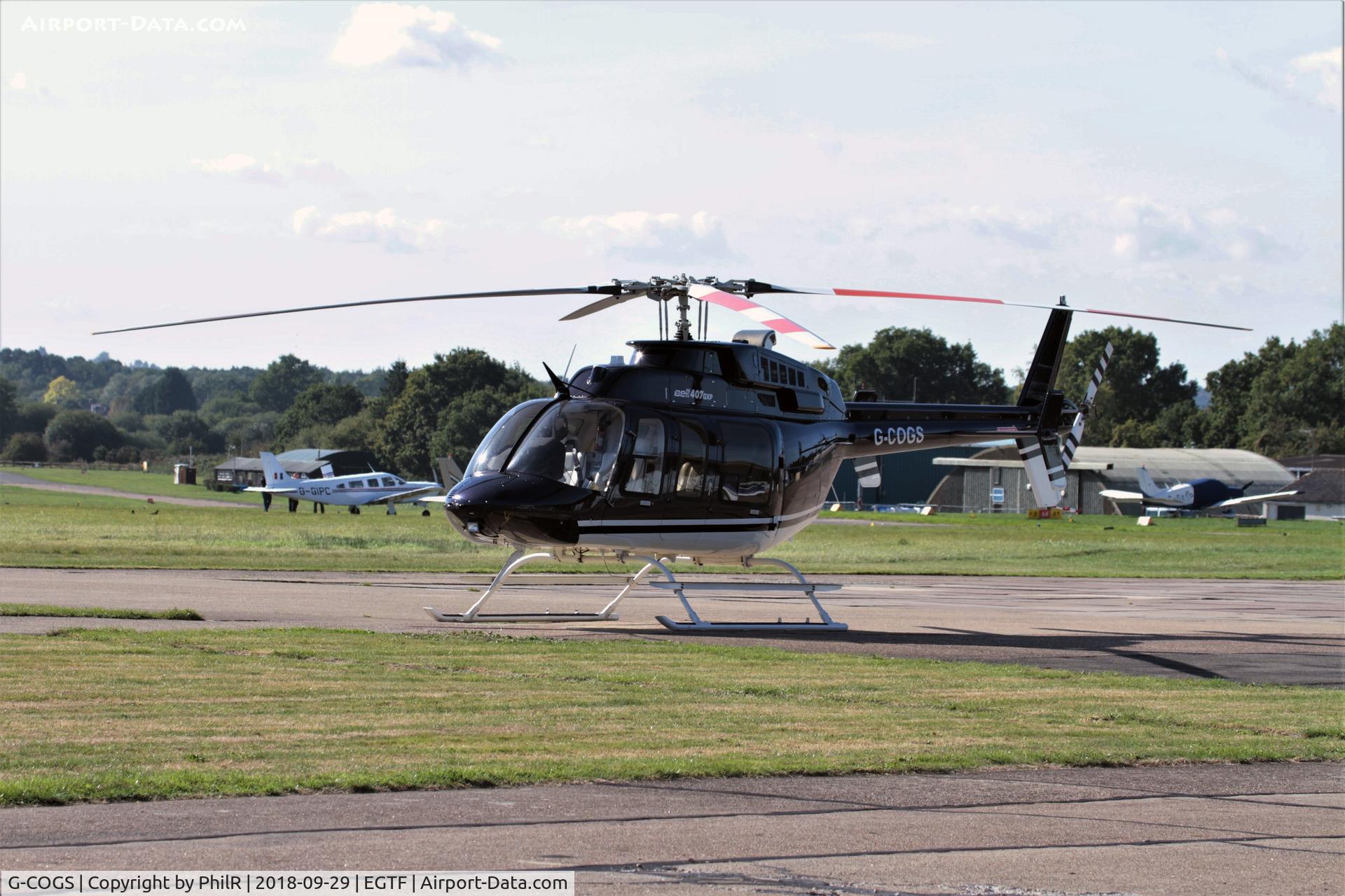 G-COGS, 2016 Bell 407 C/N 54636, G-COGS 2016 Bell 407 GXP Fairoaks
