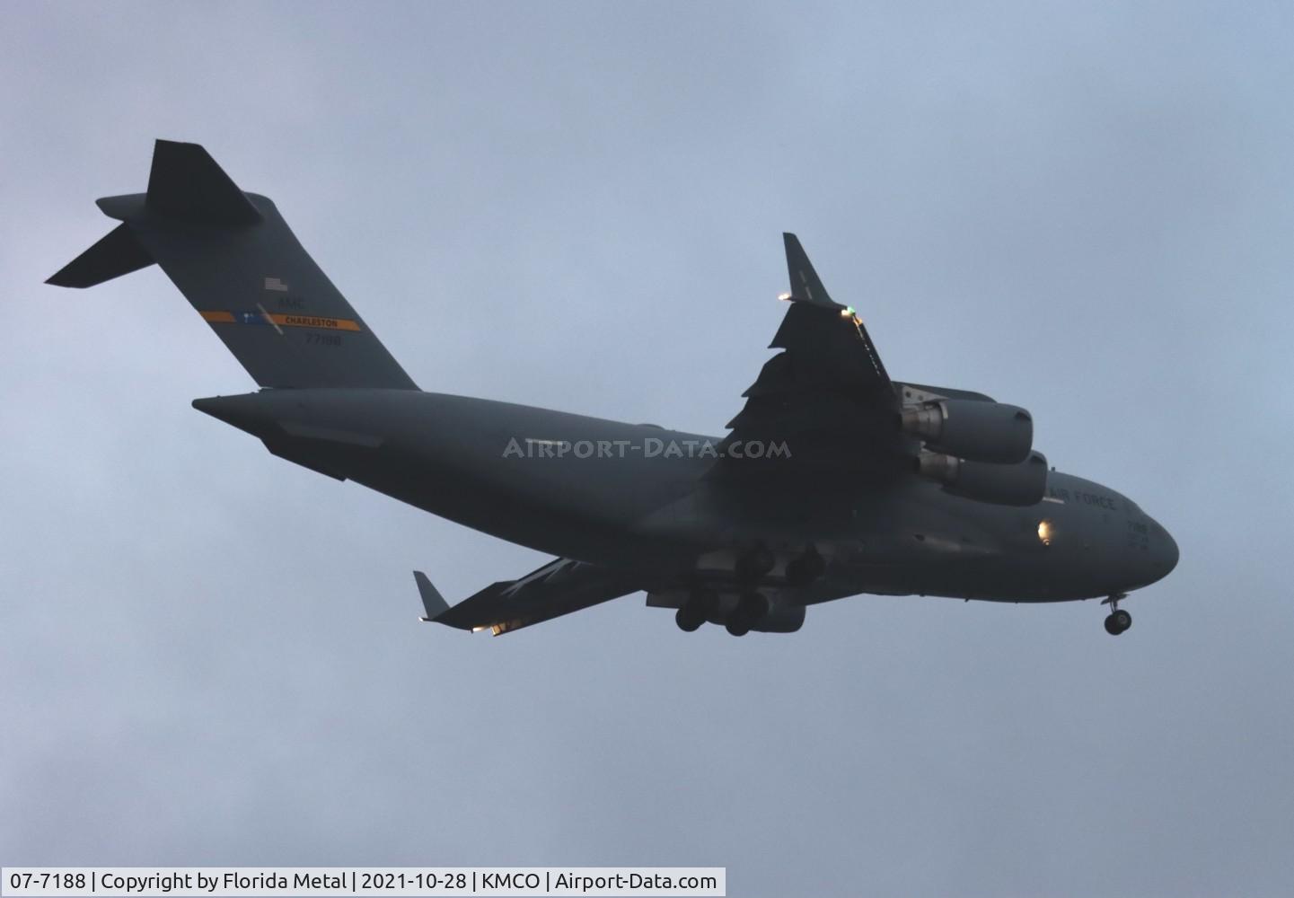 07-7188, 2007 Boeing C-17A Globemaster III C/N P-188, USAF C-17A zx