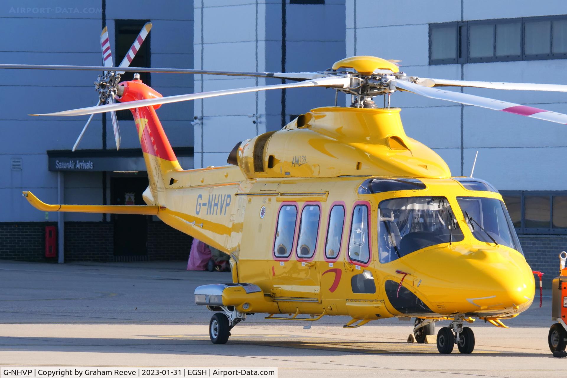 G-NHVP, 2018 AgustaWestland AW-139 C/N 41513, Parked at Norwich.