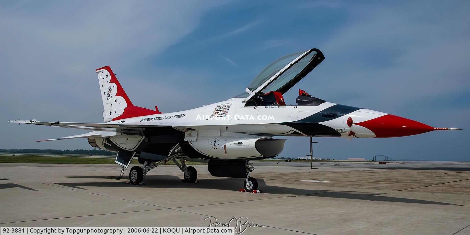 92-3881, 1992 General Dynamics F-16C Fighting Falcon C/N CC-123, Boss bird