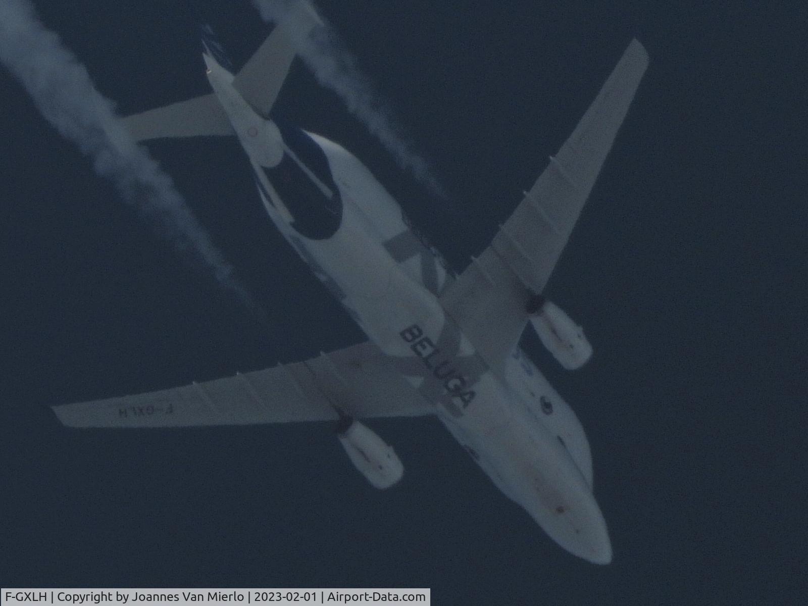 F-GXLH, 2019 Airbus A330-743L Beluga XL C/N 1853, Over Belgium