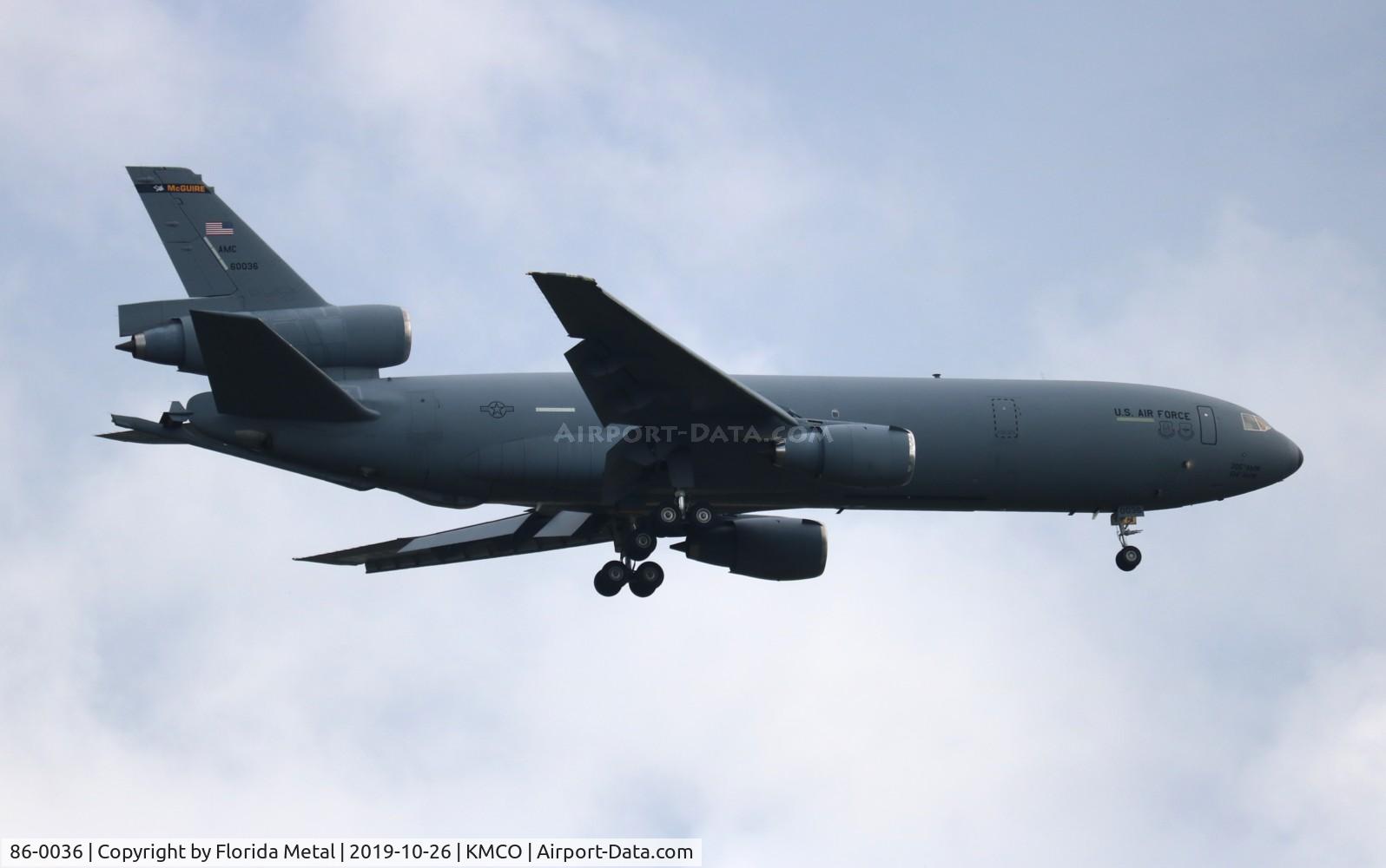 86-0036, 1986 McDonnell Douglas KC-10A Extender C/N 48249, USAF KC-10A zx