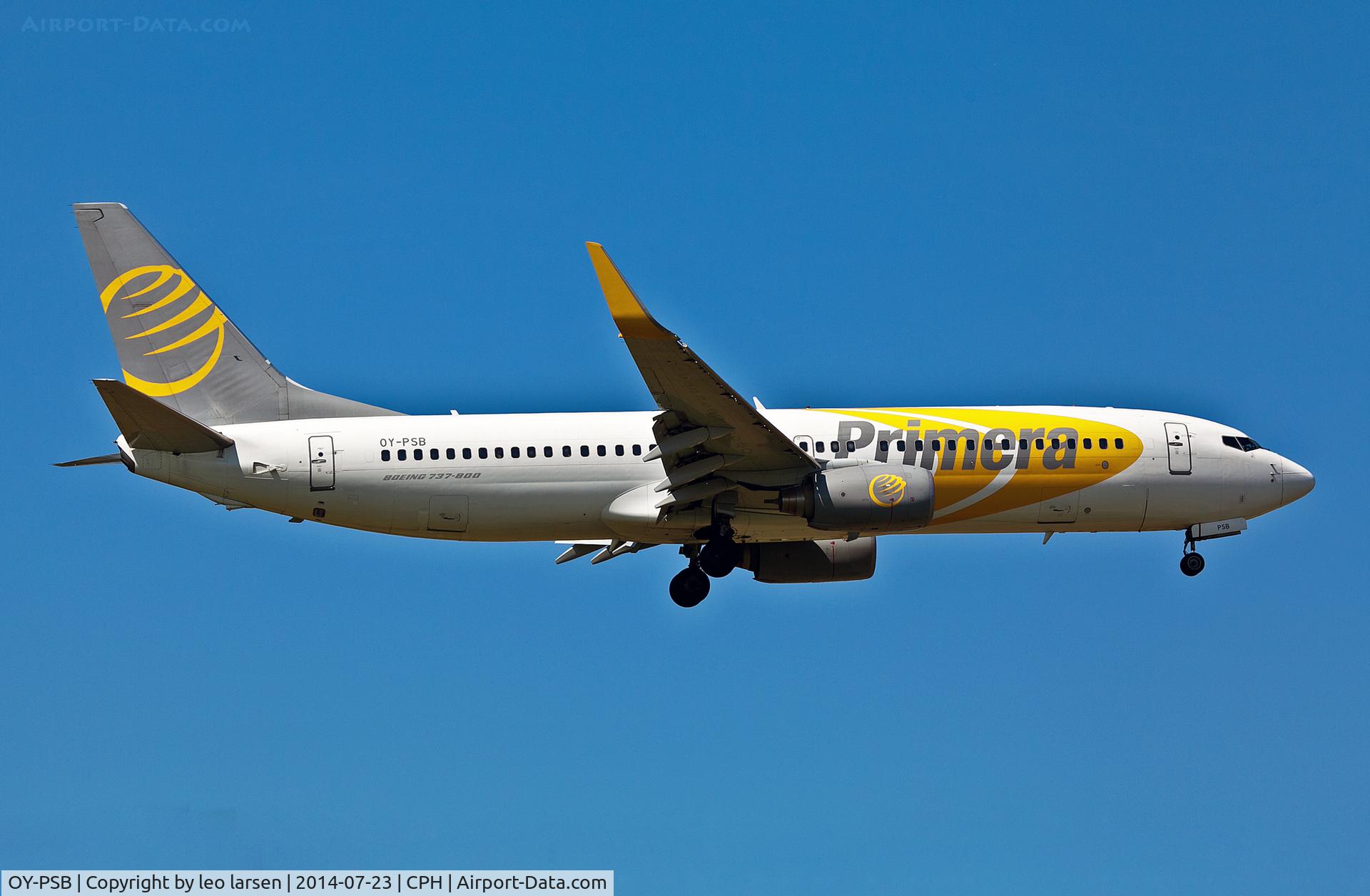 OY-PSB, 2007 Boeing 737-8Q8 C/N 30722, Copenhagen 23.7.2014