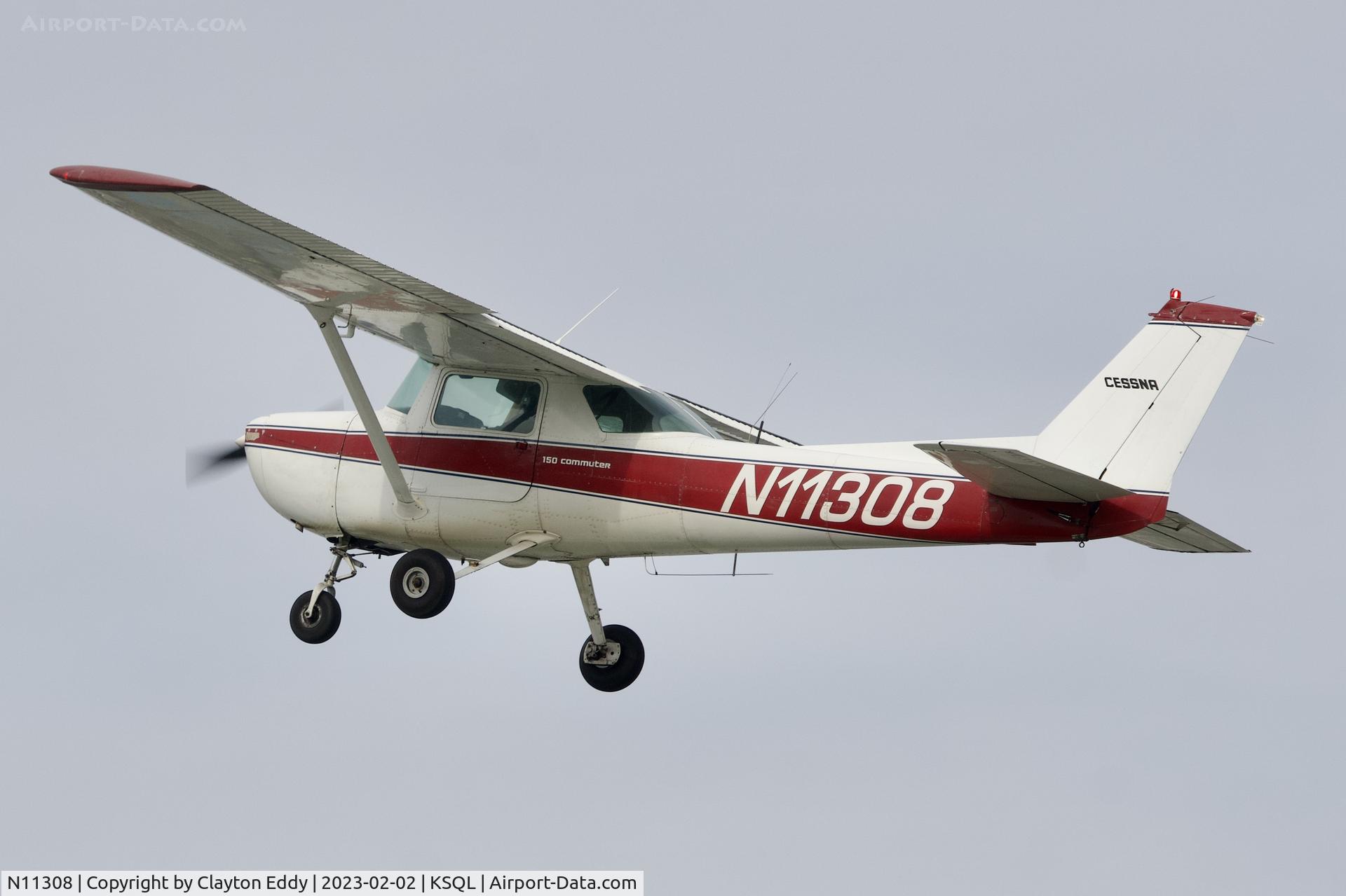 N11308, 1973 Cessna 150L C/N 15075317, San Carlos Airport in California 2023.