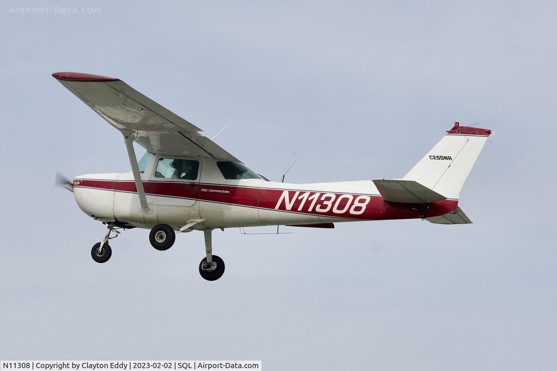 N11308, 1973 Cessna 150L C/N 15075317, San Carlos Airport in California 2023.