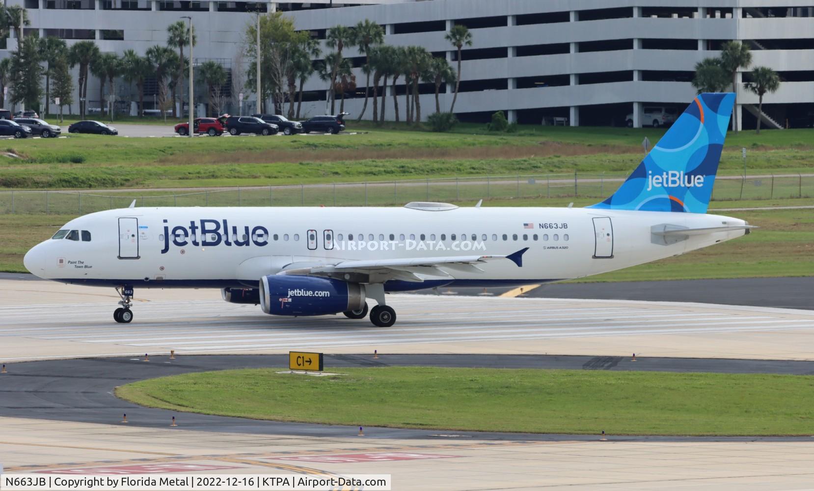 N663JB, 2007 Airbus A320-232 C/N 3287, TPA 2022