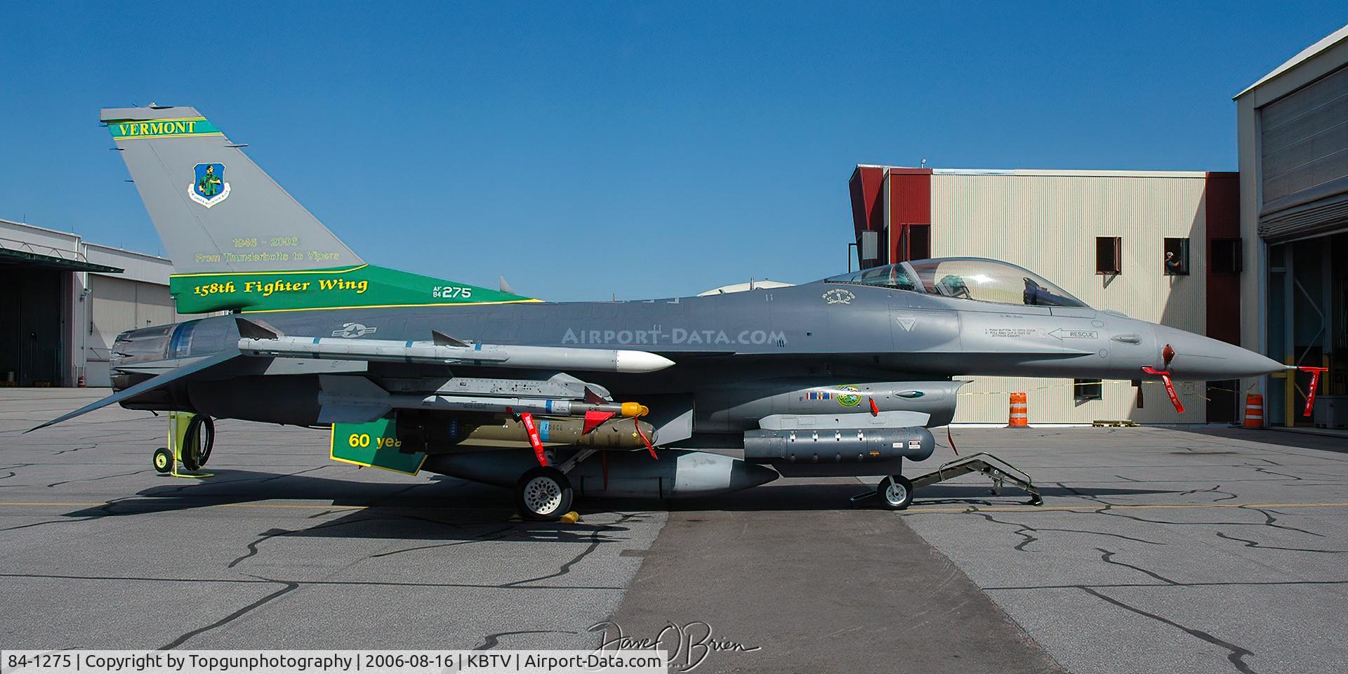 84-1275, 1984 General Dynamics F-16C Fighting Falcon C/N 5C-112, 158th FW jet