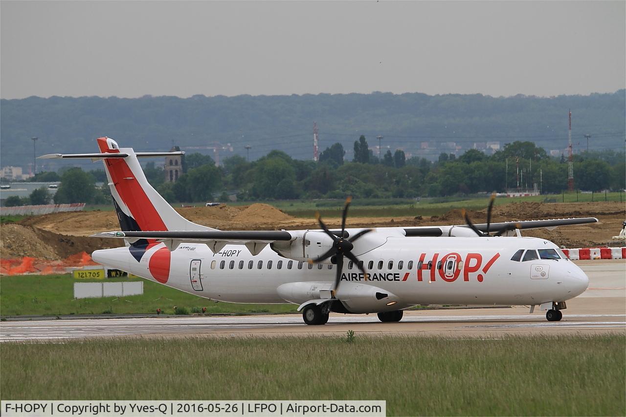 F-HOPY, 2015 ATR 72-600 (72-212A) C/N 1237, ATR 72-600, Ready to take off rwy 08, Paris-Orly airport (LFPO-ORY)