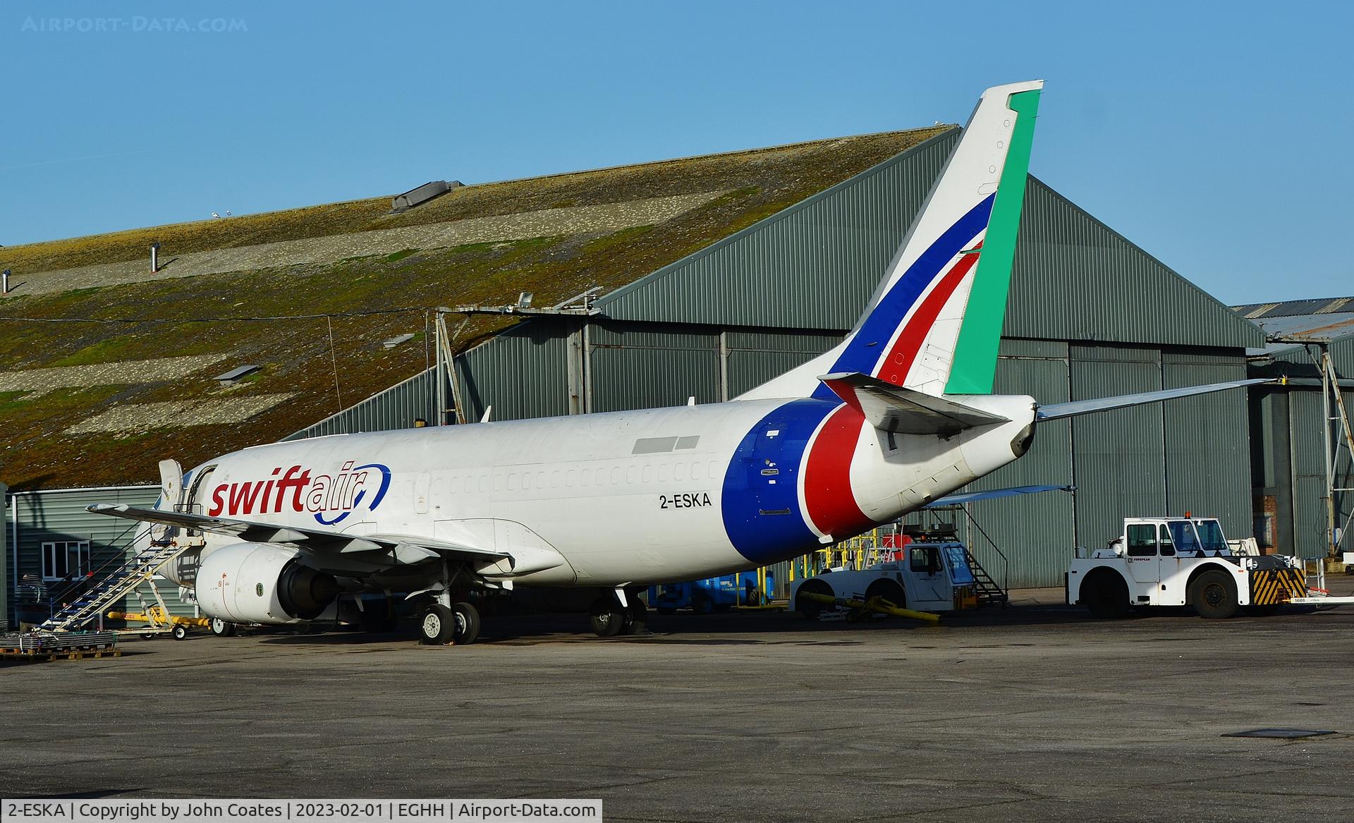 2-ESKA, 1986 Boeing 737-301 C/N 23512, Almost ready for paint to buffalo Airways livery and to become C-FBAE