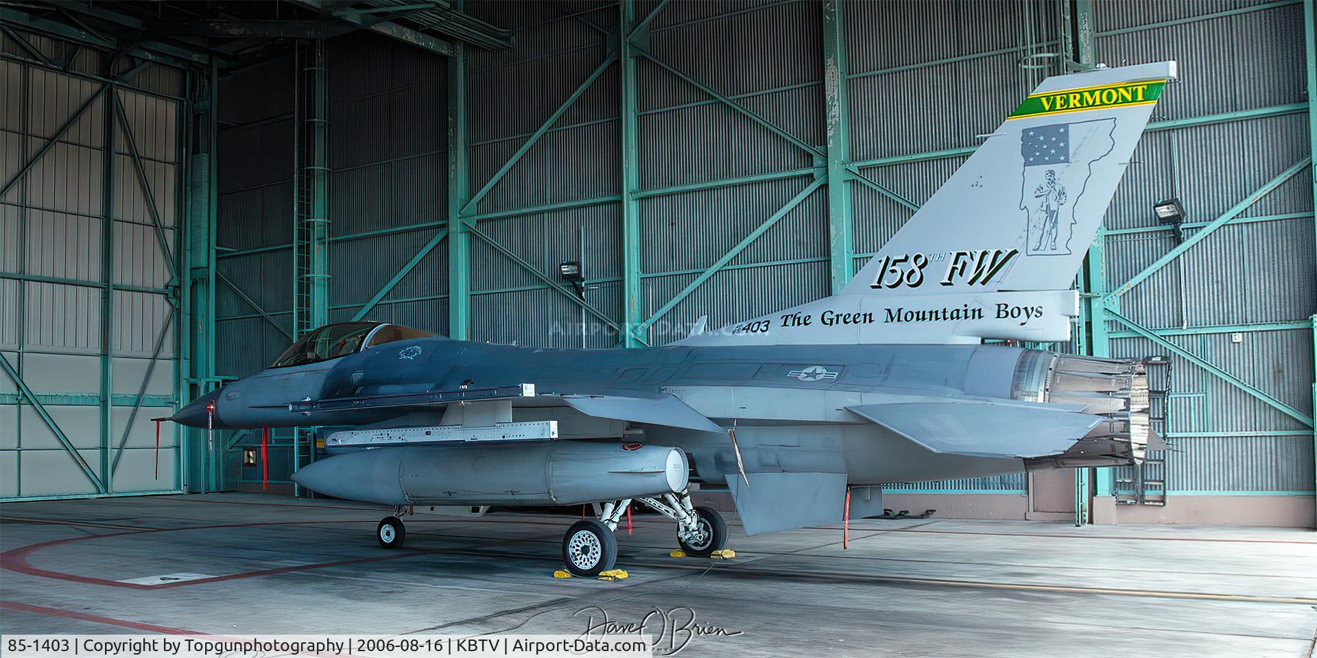 85-1403, 1985 General Dynamics F-16C Fighting Falcon C/N 5C-183, 158th Wing Jet
