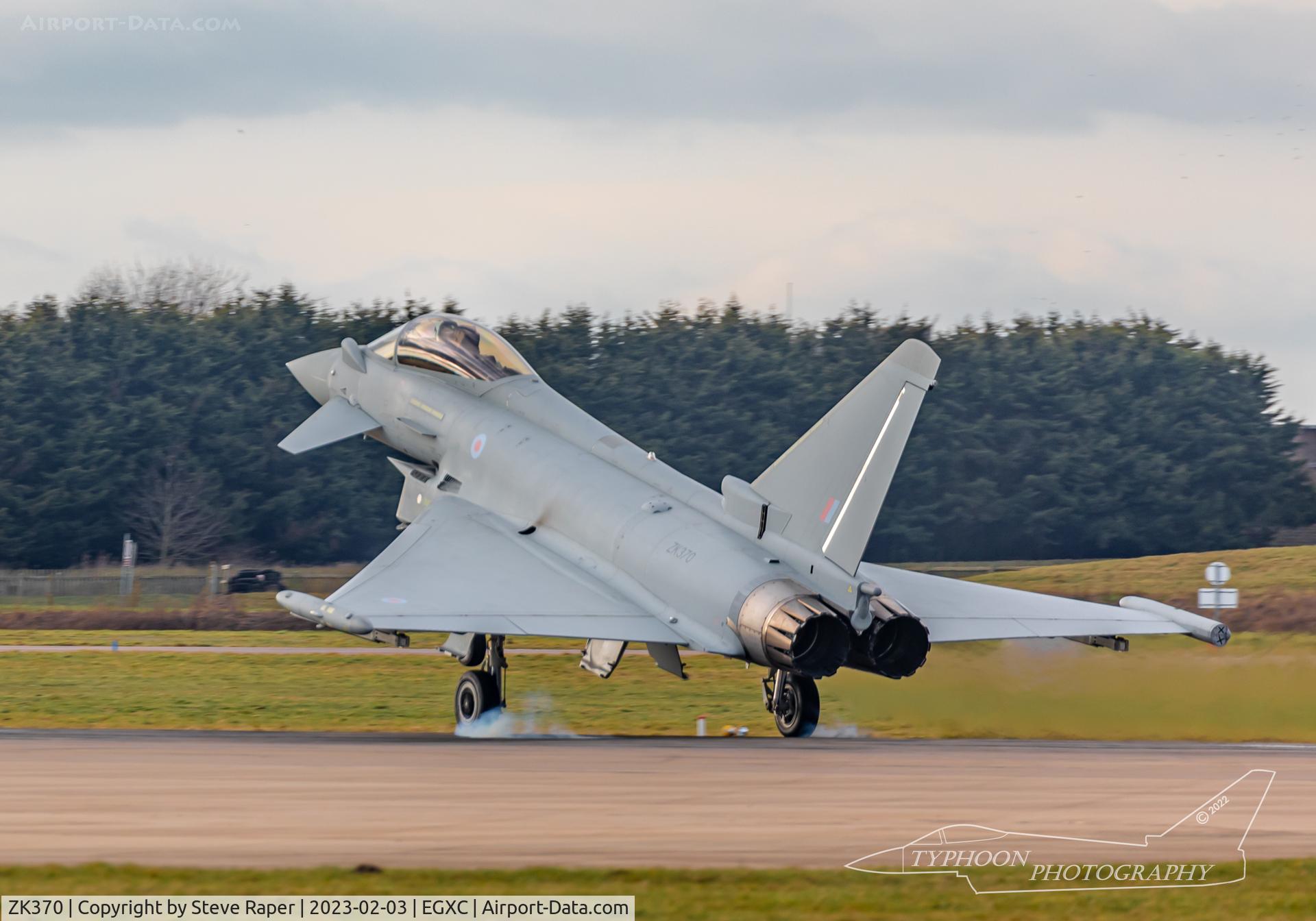 ZK370, Eurofighter Typhhoon C/N bs131, Touchdown 25 , RAF Coningsby