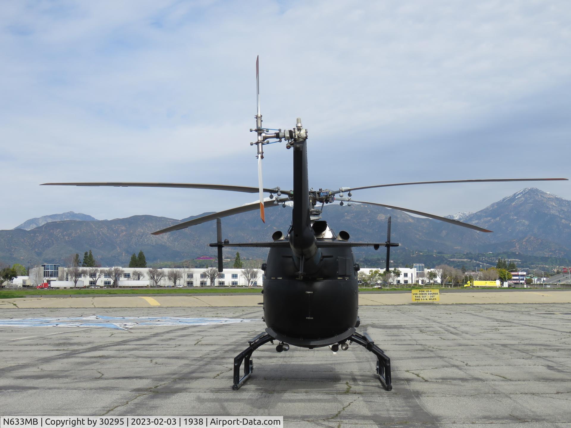 N633MB, 1986 MBB Bo-105CBS-5 C/N S-750, Looking at Back