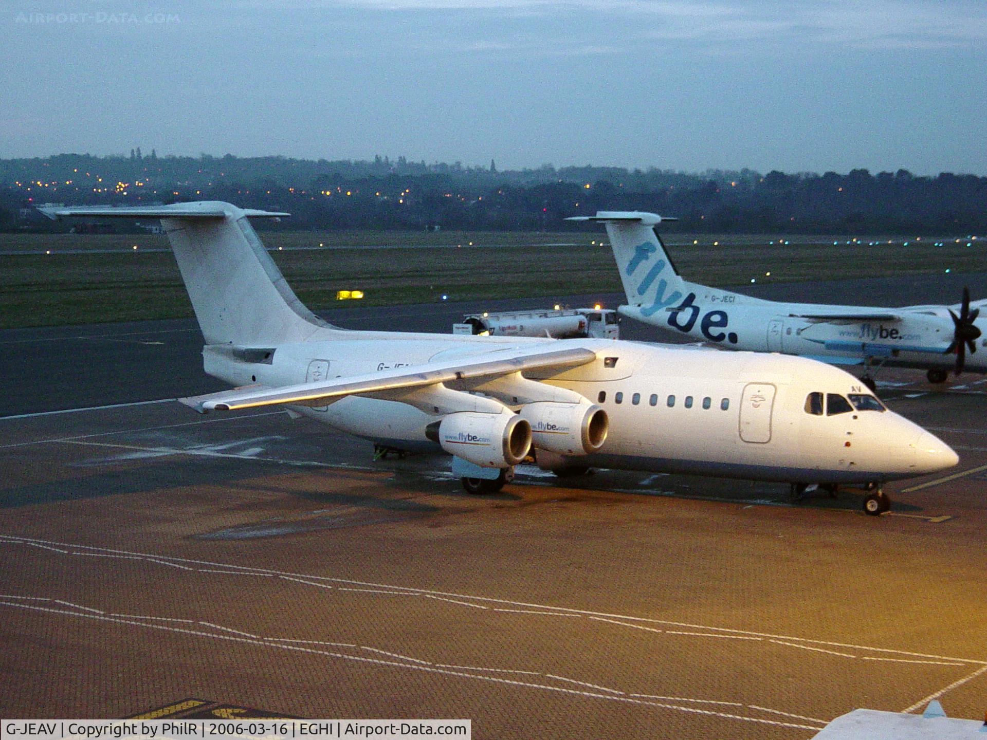 G-JEAV, 1986 British Aerospace BAe.146-200 C/N E2064, G-JEAV 1986 BAe146-200 Flybe SOU