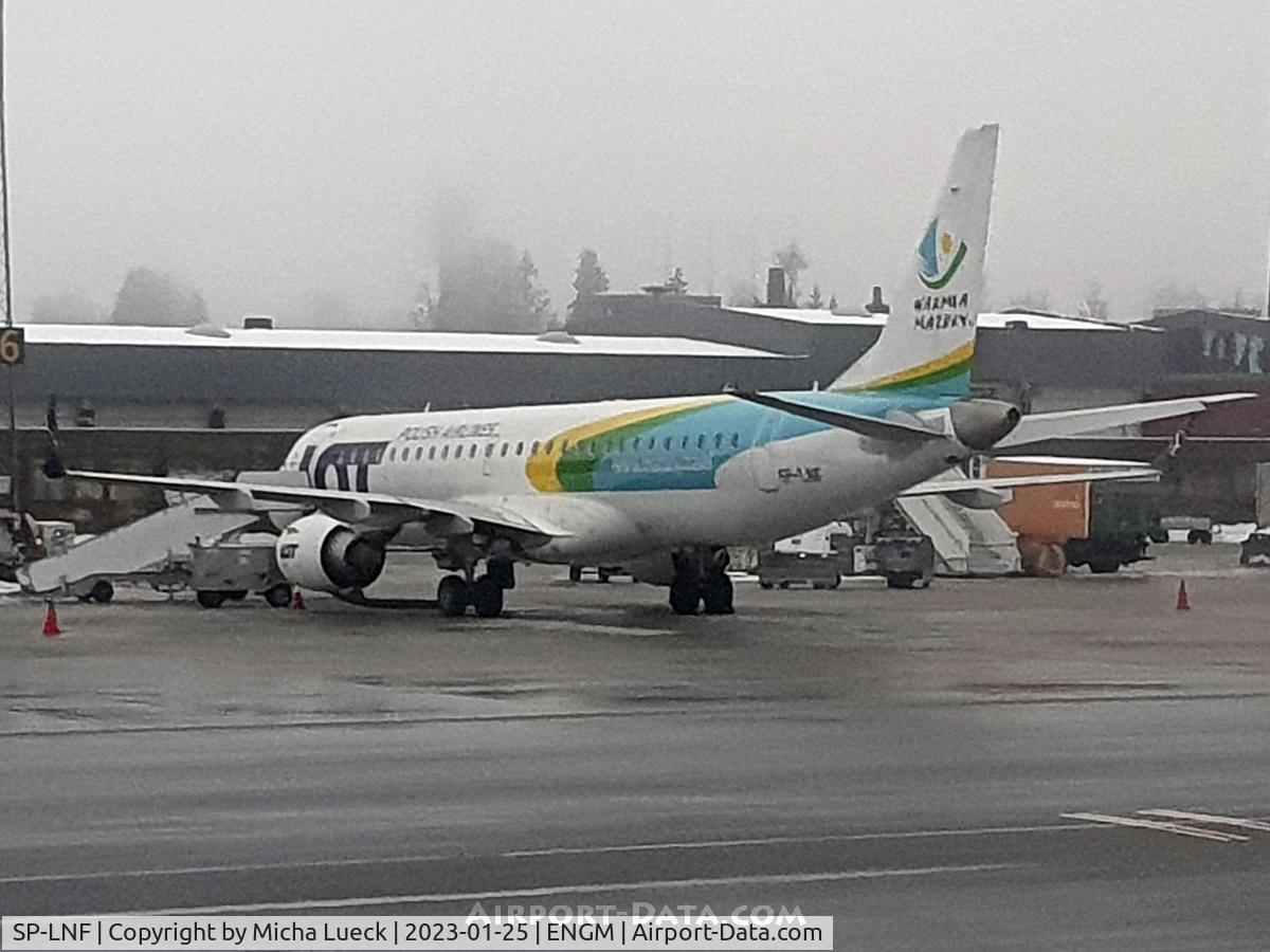 SP-LNF, 2013 Embraer 195LR (ERJ-190-200LR) C/N 19000596, At Gardermoen