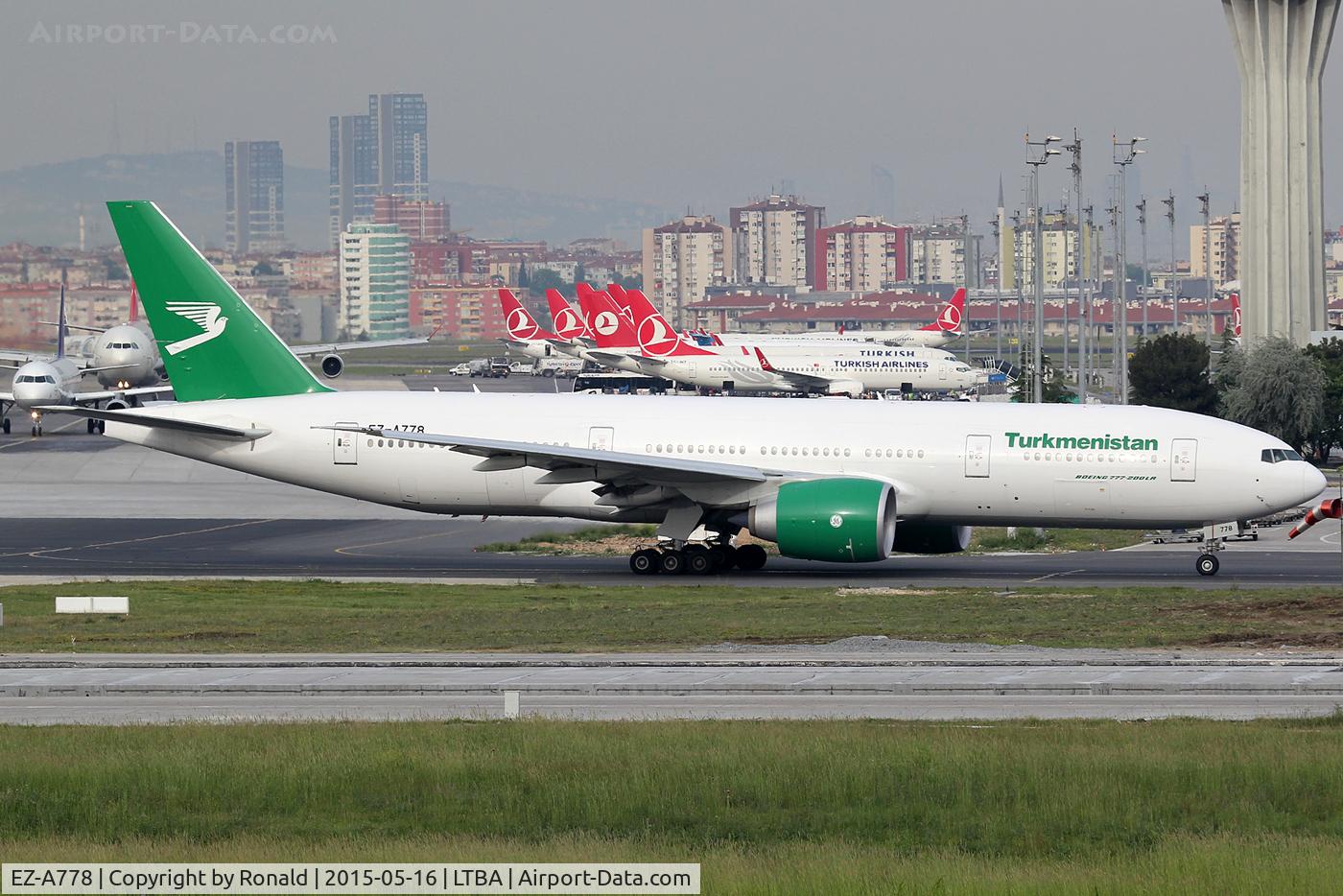 EZ-A778, 2014 Boeing 777-22K/LR C/N 42296, at ist