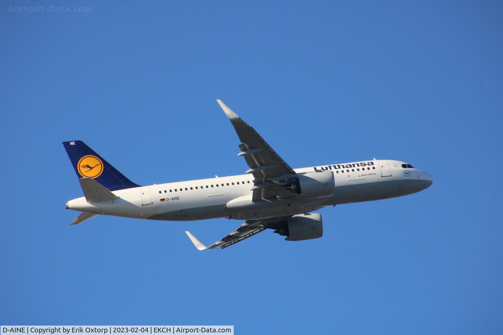 D-AINE, 2016 Airbus A320-271N C/N 7103, D-AINE taking off rw 04R