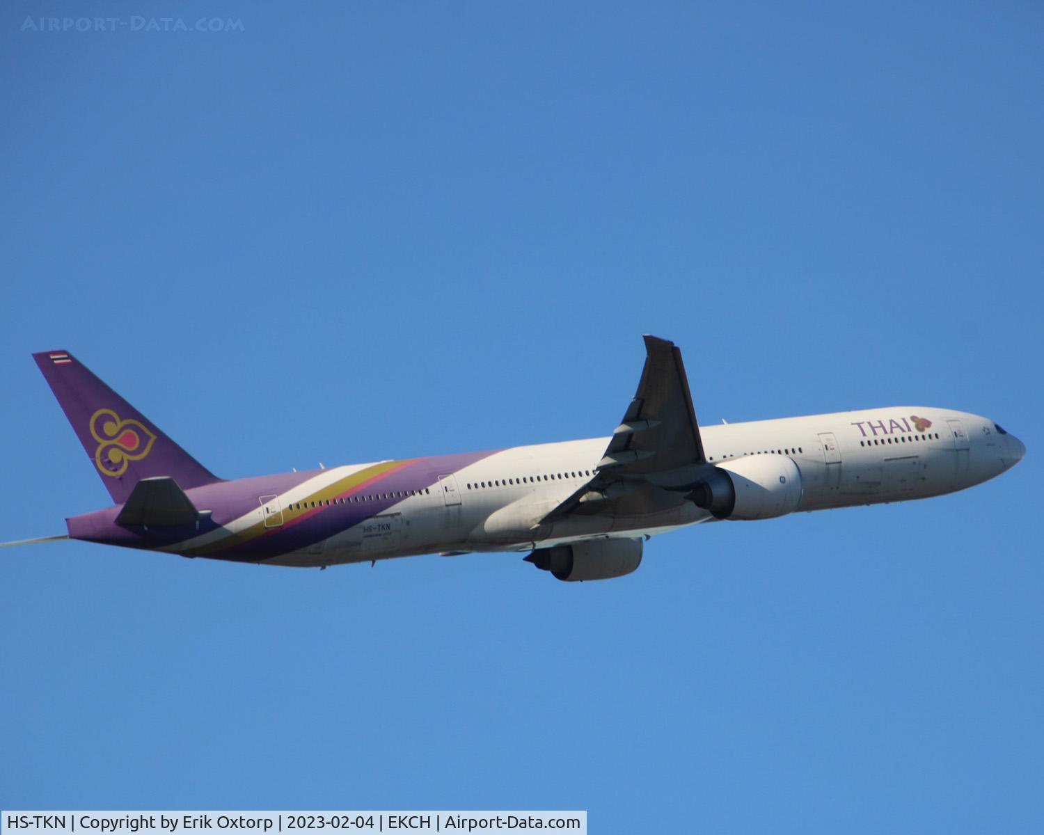 HS-TKN, 2013 Boeing 777-3AL/ER C/N 41523, HS-TKN taking off rw 22R