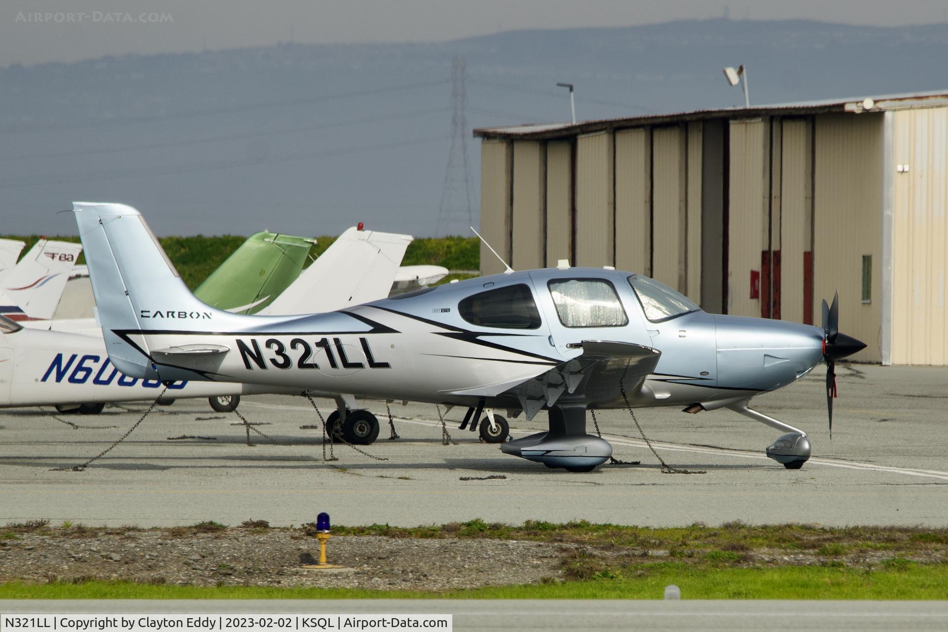 N321LL, 2023 Cirrus SR22T C/N 8704, San Carlos Airport in California 2023.