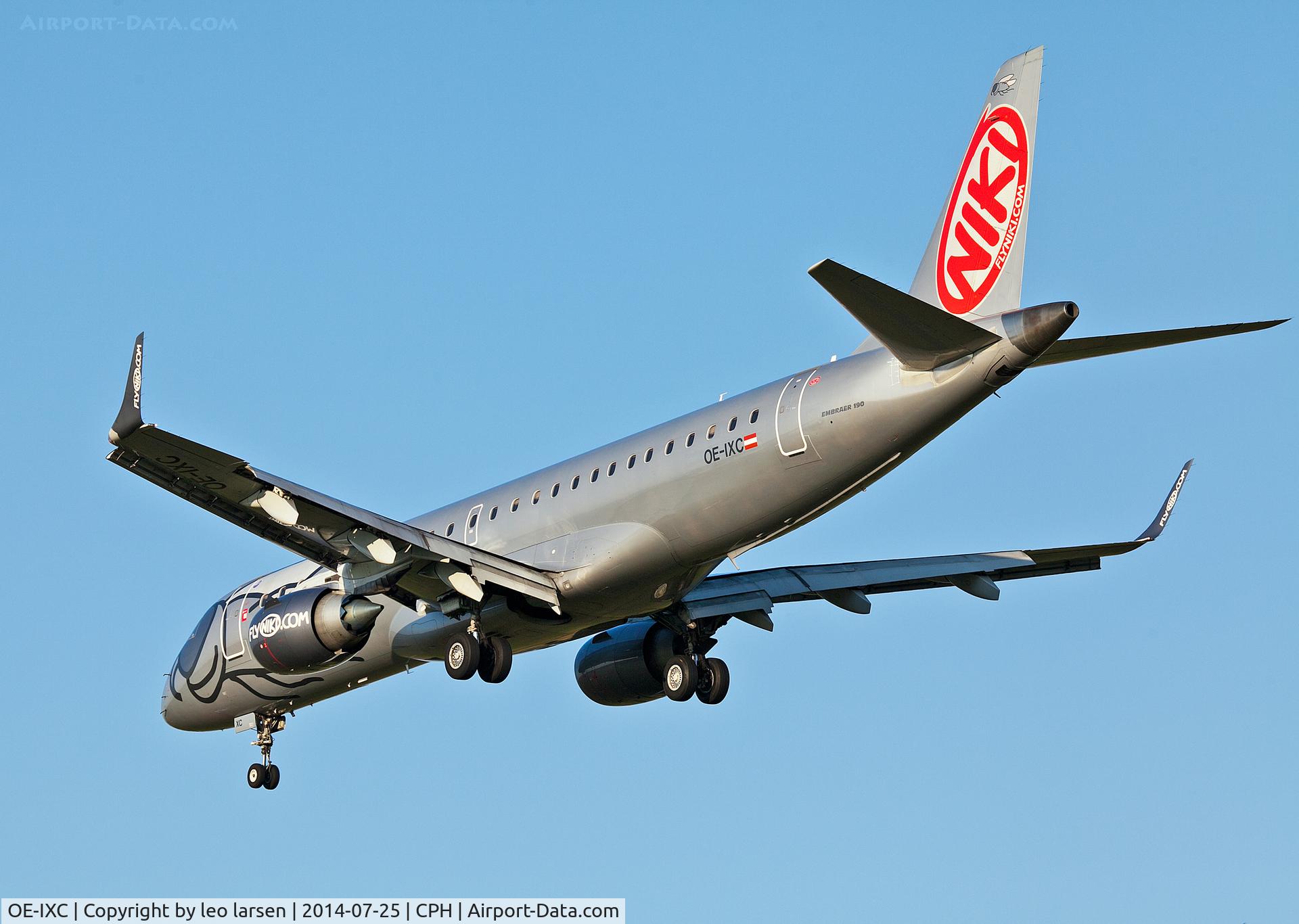 OE-IXC, 2010 Embraer 190LR (ERJ-190-100LR) C/N 19000349, Copenhagen 25.7.2014