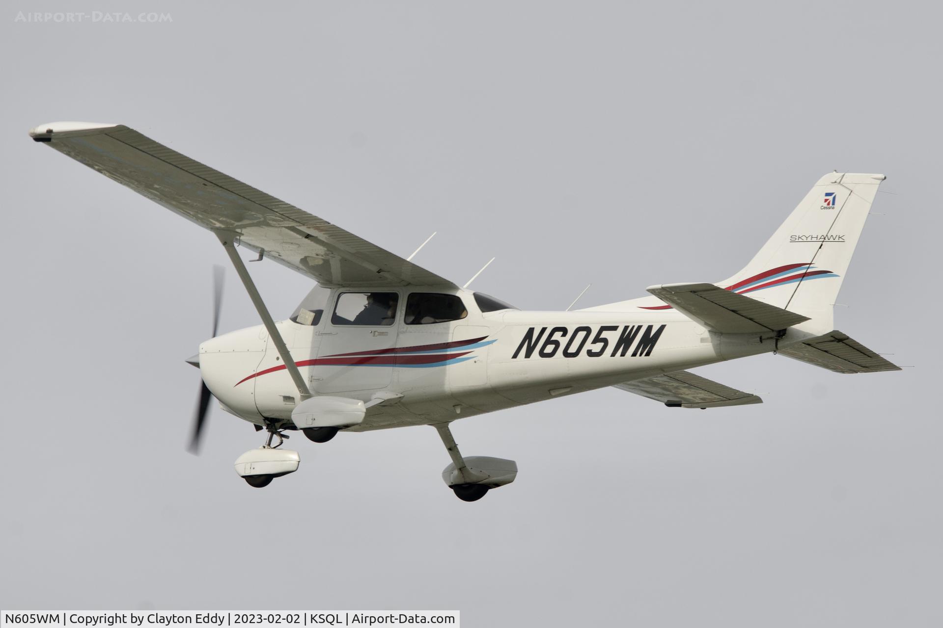 N605WM, 2020 Cessna 172S Skyhawk C/N 172S12488, San Carlos Airport in California 2023.