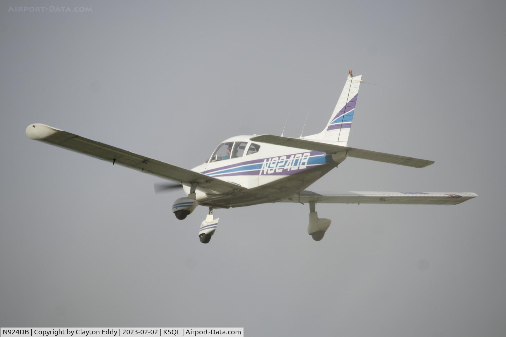 N924DB, 1973 Piper PA-28-180 C/N 28-7305198, San Carlos Airport in California 2023.