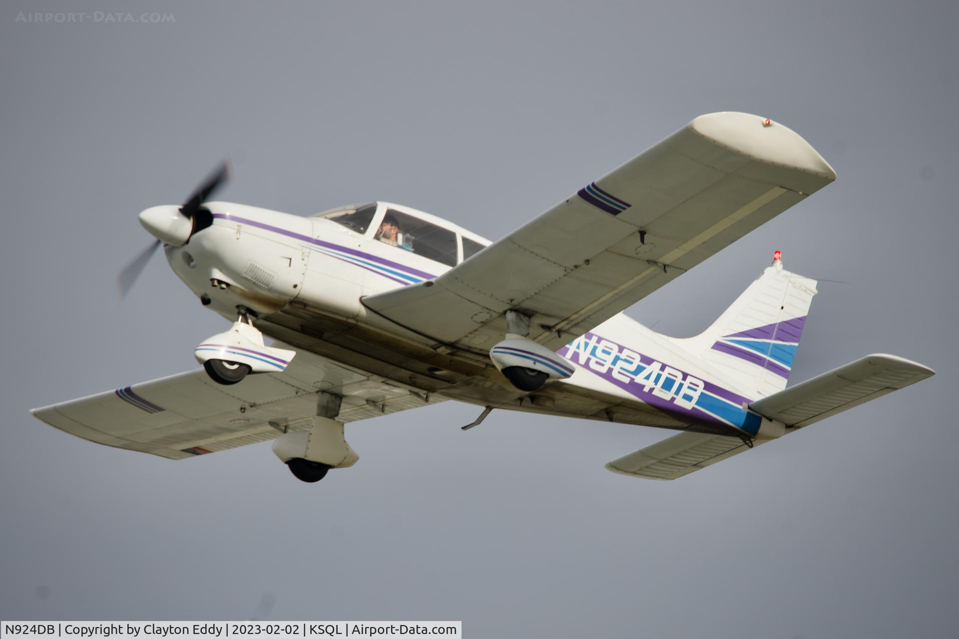 N924DB, 1973 Piper PA-28-180 C/N 28-7305198, San Carlos Airport in California 2023.