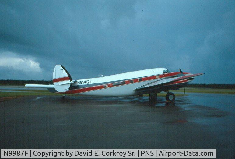 N9987F, Lockheed 18 Lodestar C/N 2209, Taken when Geoterrex Ltd. owned the acft and was being used to do a geographic search of the gulf of Mexico with Roger Thibaudeaux as pilot and myself as airborne EE.