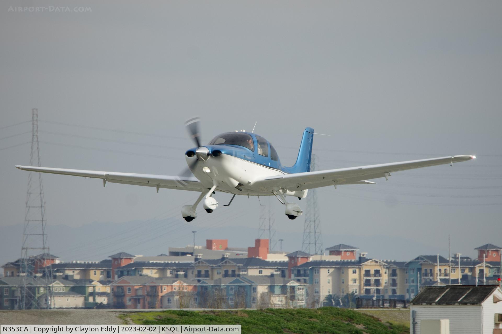 N353CA, 2011 Cirrus SR20 C/N 2088, San Carlos Airport in California 2023.
