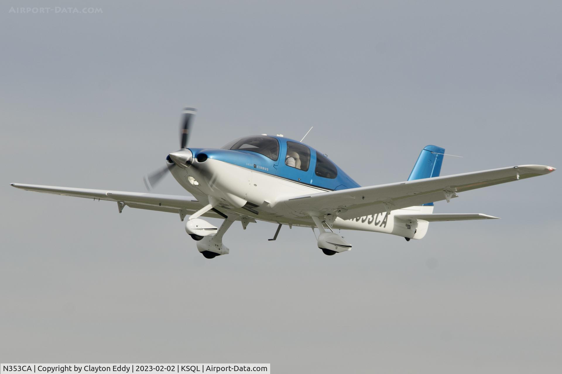 N353CA, 2011 Cirrus SR20 C/N 2088, San Carlos Airport in California 2023.