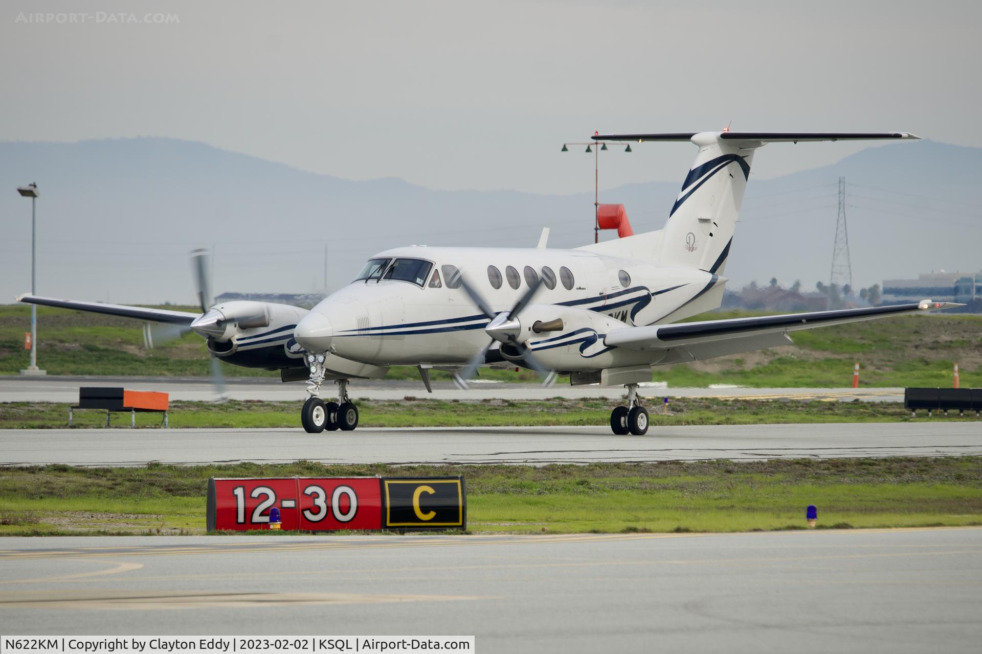 N622KM, 1981 Beech Super King Air 200 C/N BB-491, San Carlos Airport in California 2023.