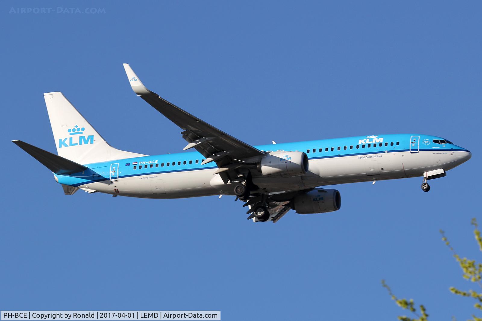 PH-BCE, 2014 Boeing 737-8K2 C/N 42151, at mad