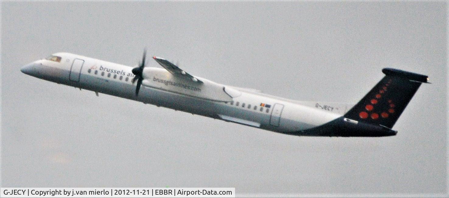G-JECY, 2007 De Havilland Canada DHC-8-402Q Dash 8 C/N 4157, T/O EBBR 25R