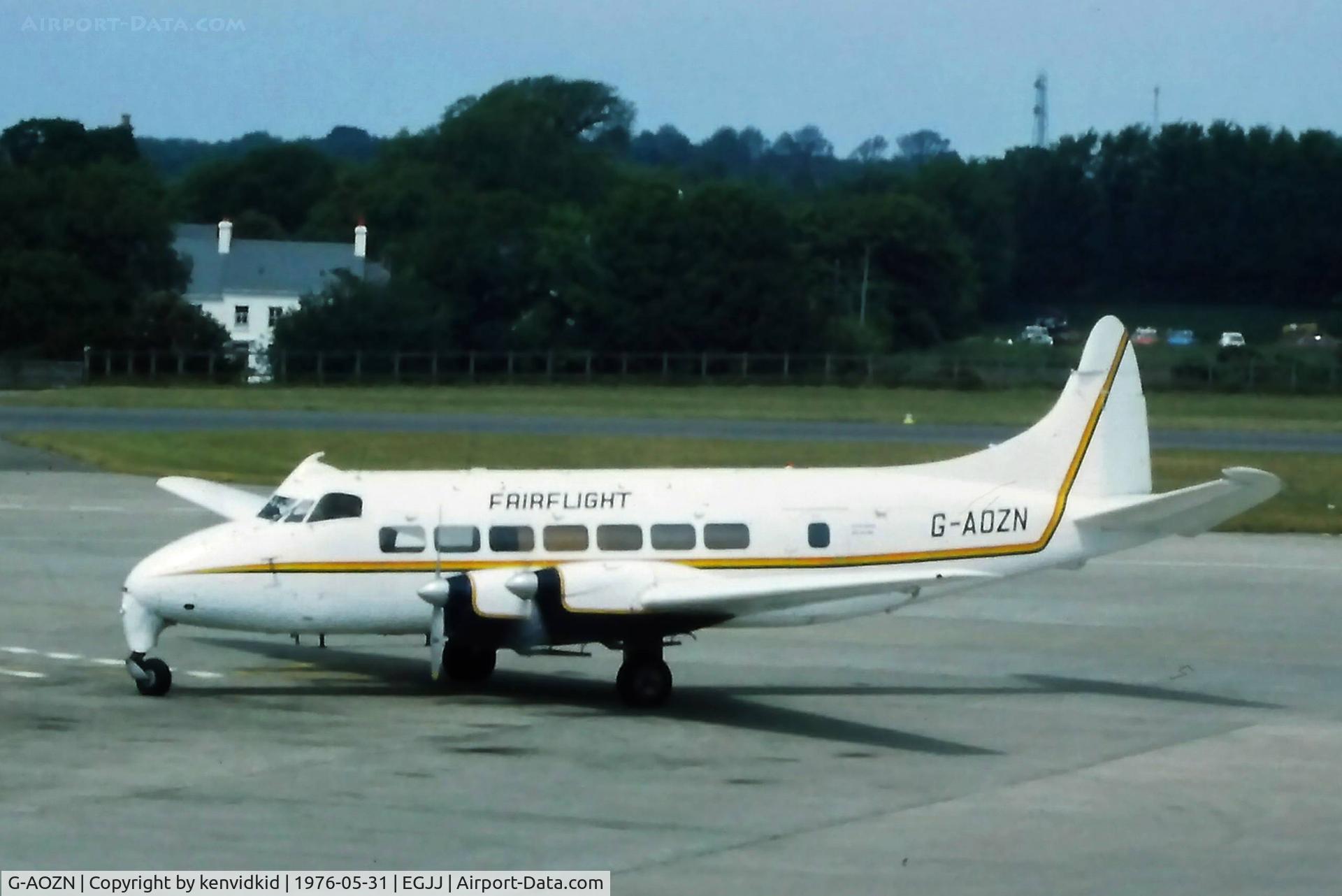 G-AOZN, 1952 De Havilland DH.114 Heron 1B C/N 14005, At Jersey C.I.