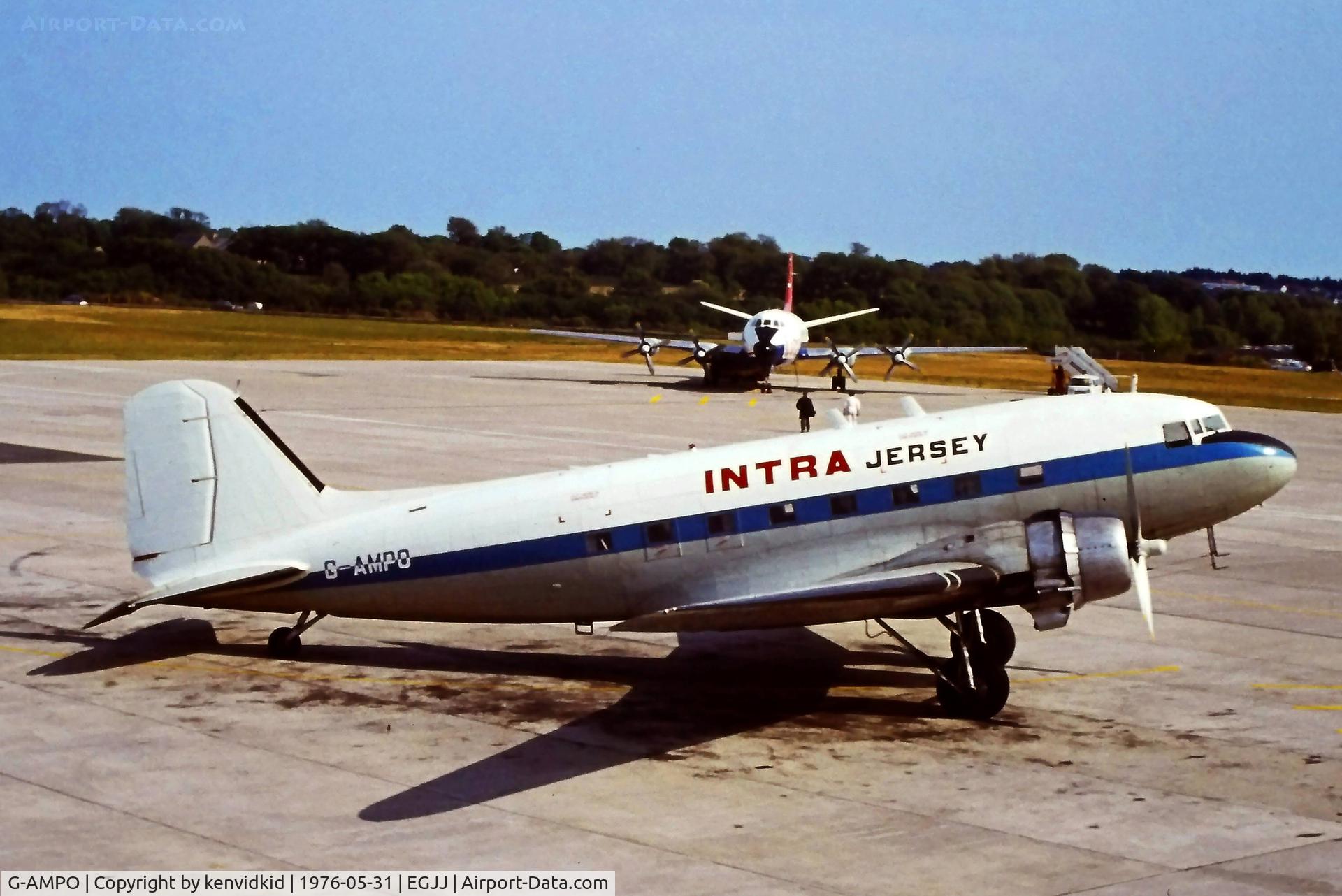 G-AMPO, 1944 Douglas DC-3C-R-1830-90C (C-47B) C/N 33186, At Jersey C.I.