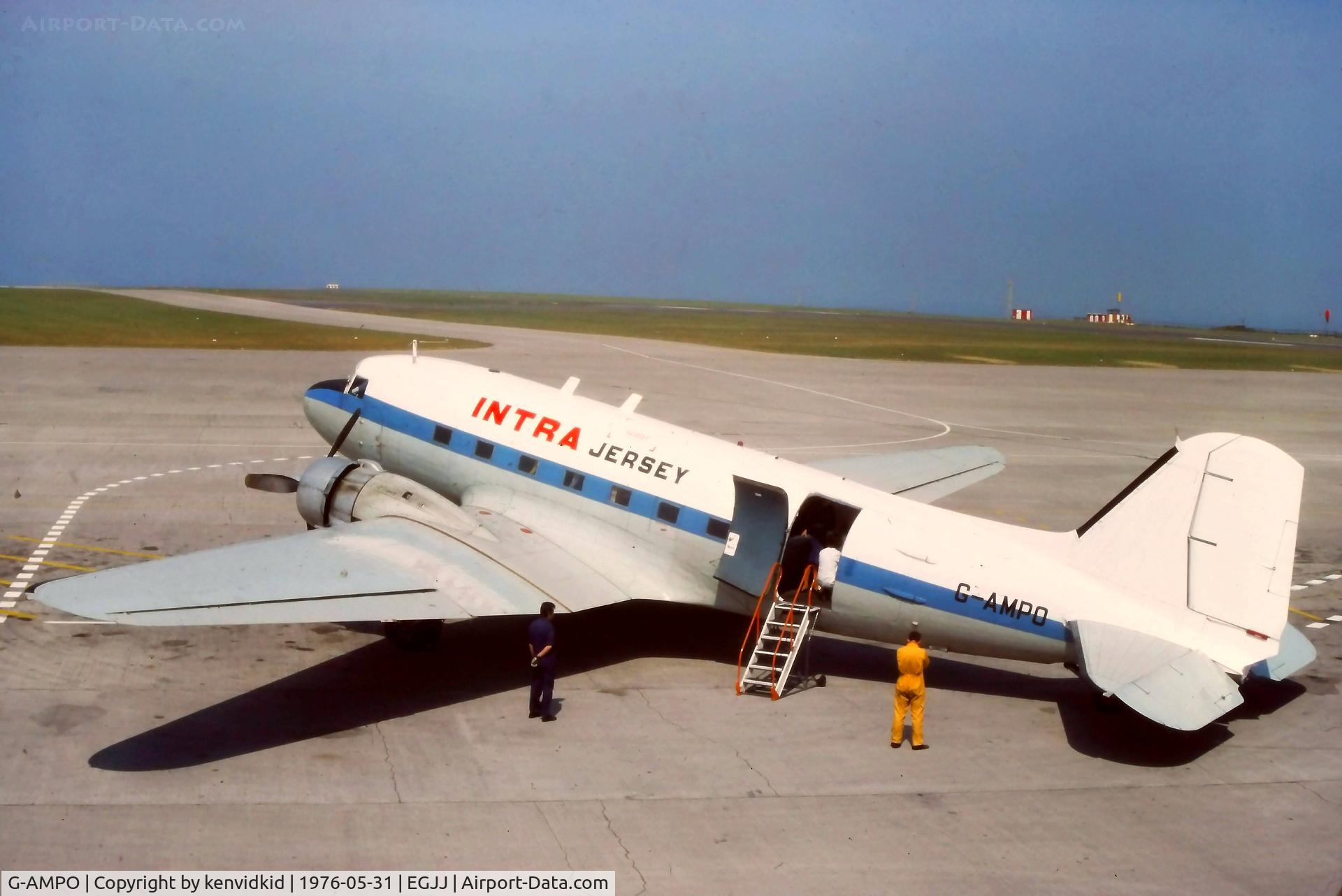 G-AMPO, 1944 Douglas DC-3C-R-1830-90C (C-47B) C/N 33186, At Jersey C.I.