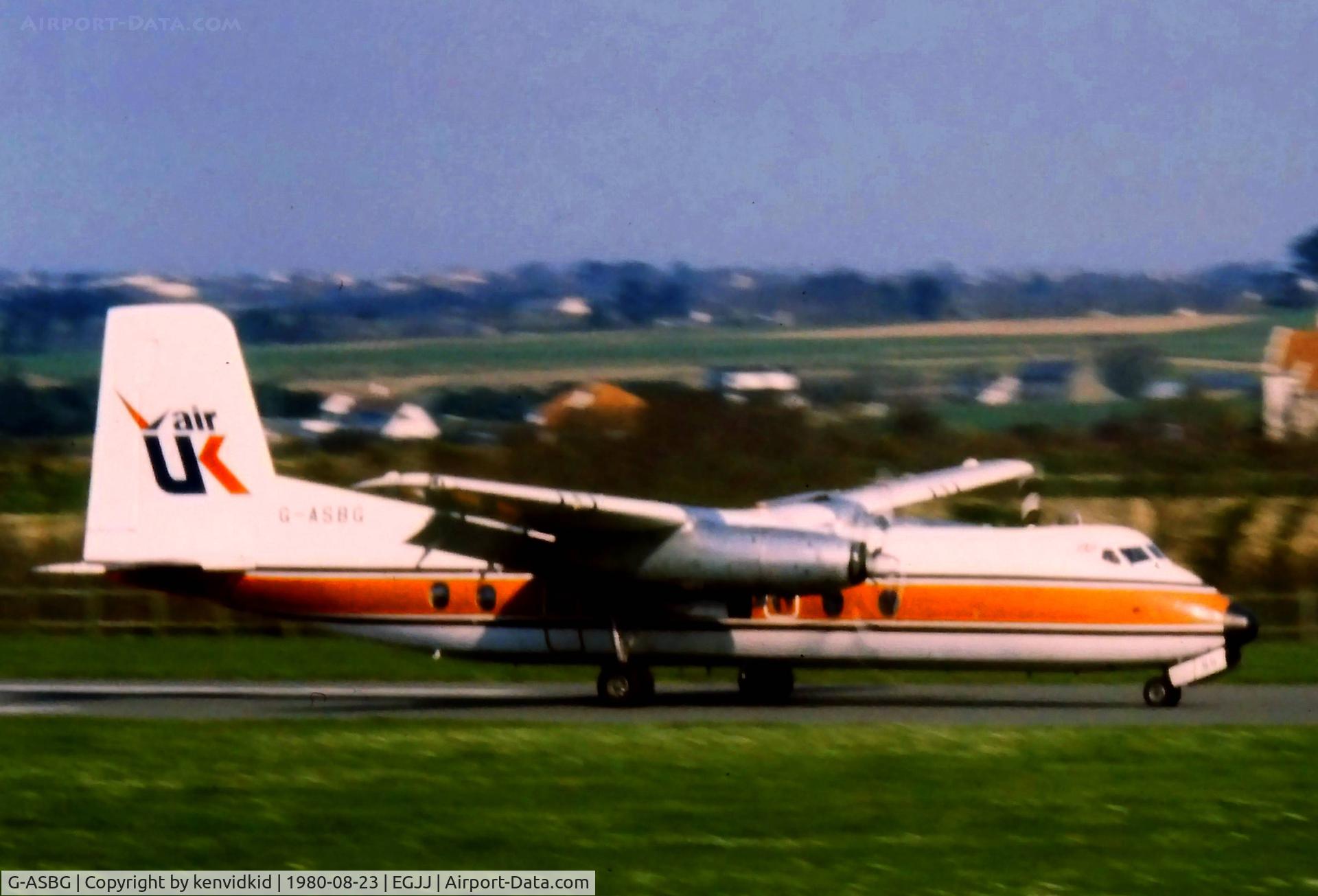 G-ASBG, 1962 Handley Page HPR-7 Herald 203 C/N 164, At Jersey C.I.
