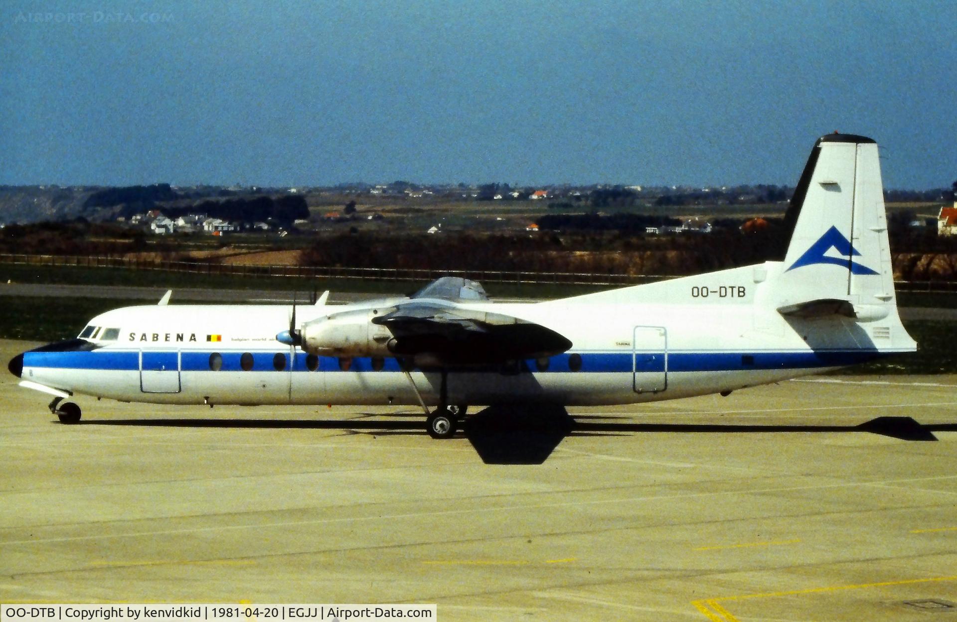 OO-DTB, 1967 Fairchild Hiller FH-227B C/N 553, At Jersey C.I.