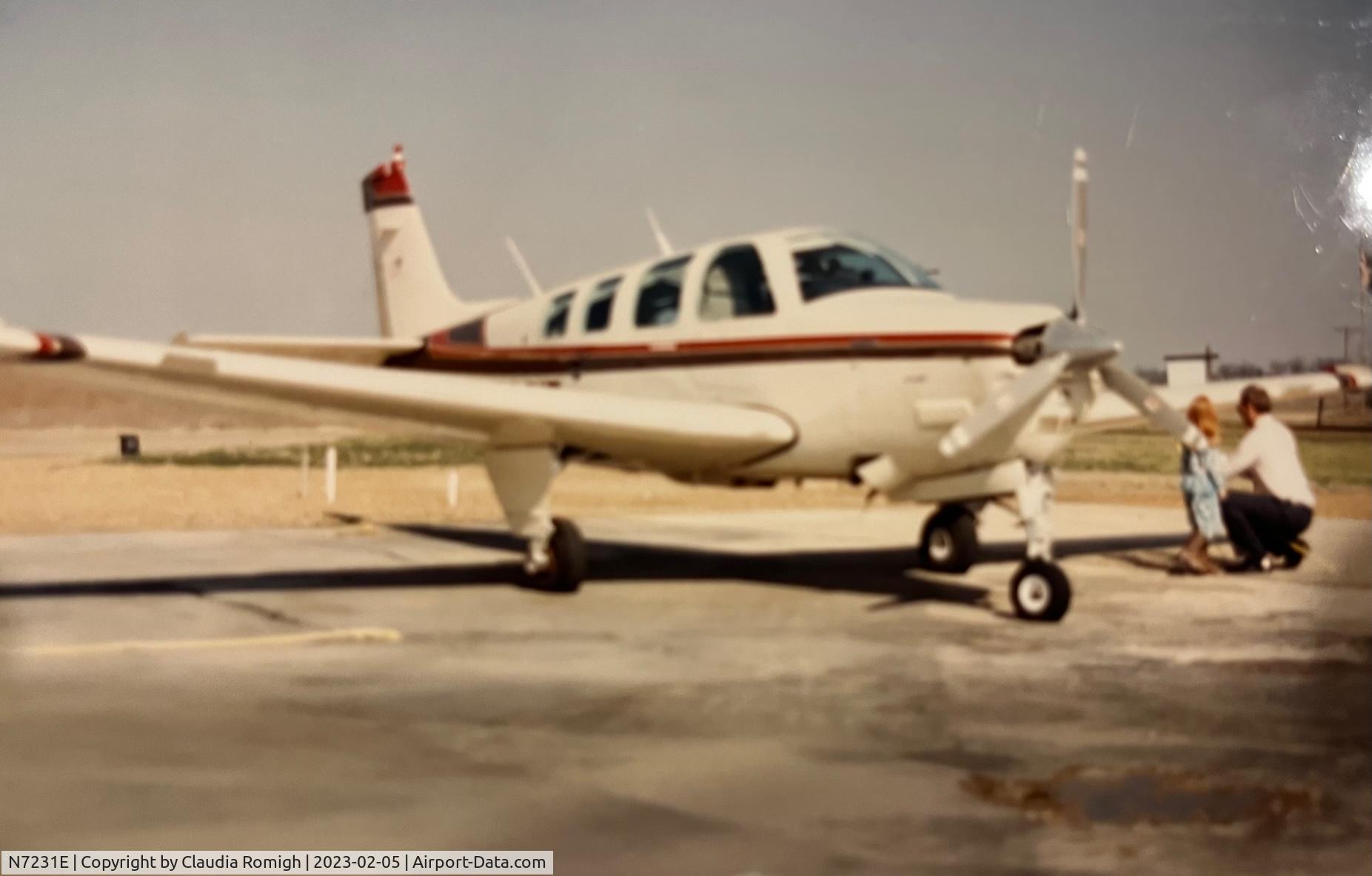 N7231E, 1985 Beech A36 Bonanza 36 C/N E-2240, Photos of aircraft with my husband and daughter in Shelby, MS. It was owned by Shelby Die-casting.  He was their pilot and loved flying her.