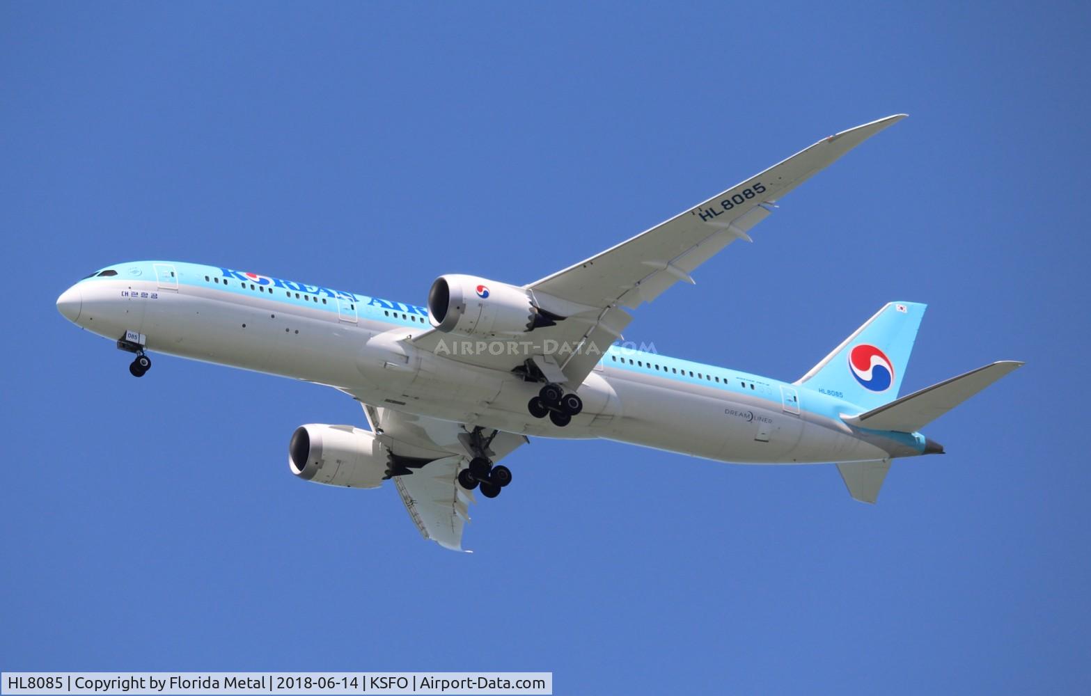 HL8085, 2017 Boeing 787-9 Dreamliner C/N 34814, Korean 789 zx