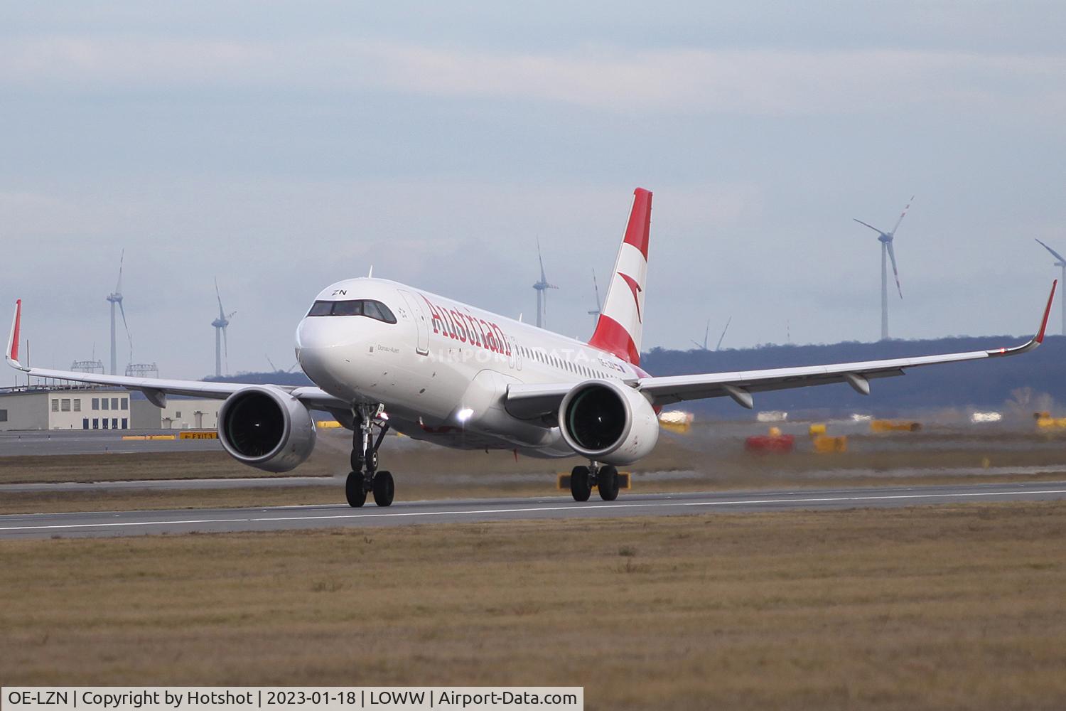OE-LZN, 2022 Airbus A320-271N C/N 10904, Rotating on runway 29
