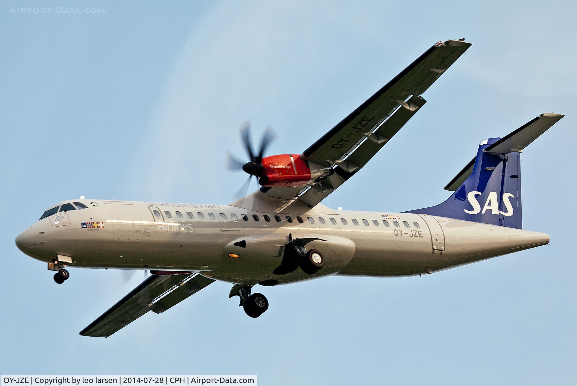 OY-JZE, 2014 ATR 72-212A C/N 1164, Copenhagen 28.7.2014