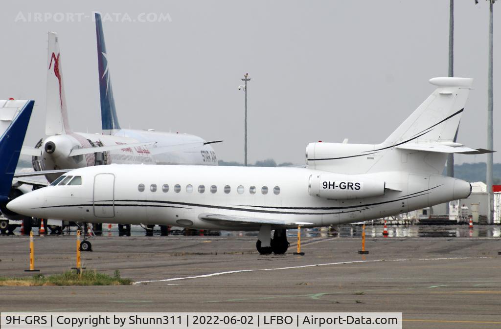 9H-GRS, 1989 Dassault Falcon 900 C/N 78, Parked at the General Aviation area...