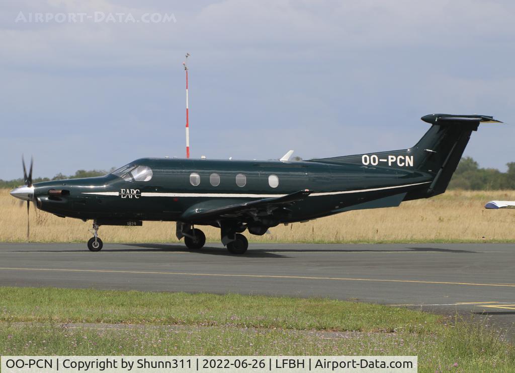 OO-PCN, 2018 Pilatus PC-12/47E C/N 1819, Taxiing for departure rwy 27
