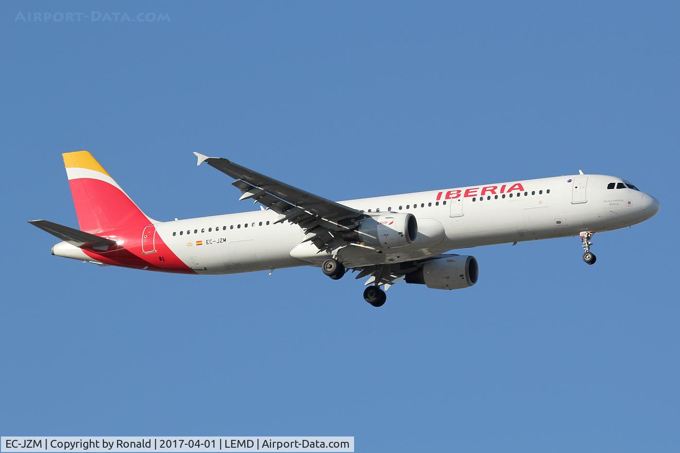 EC-JZM, 2007 Airbus A321-212 C/N 2996, at mad
