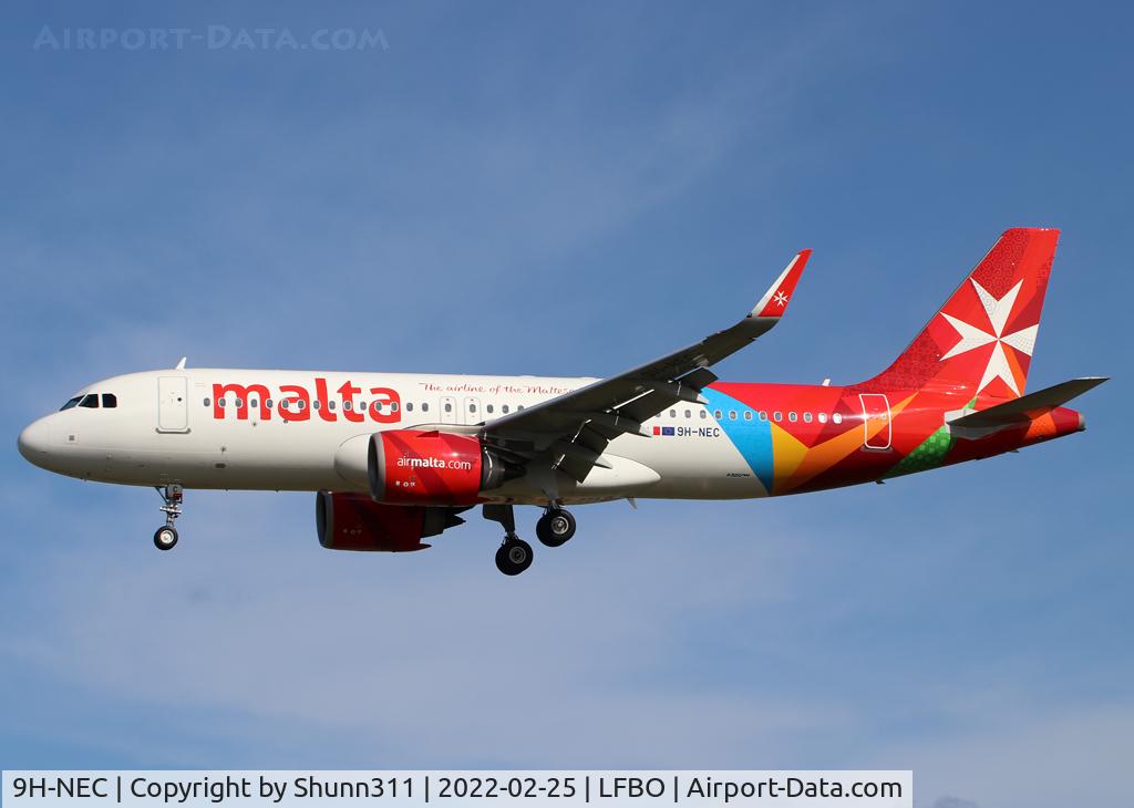 9H-NEC, 2019 Airbus A320-251N C/N 9049, Landing rwy 32L