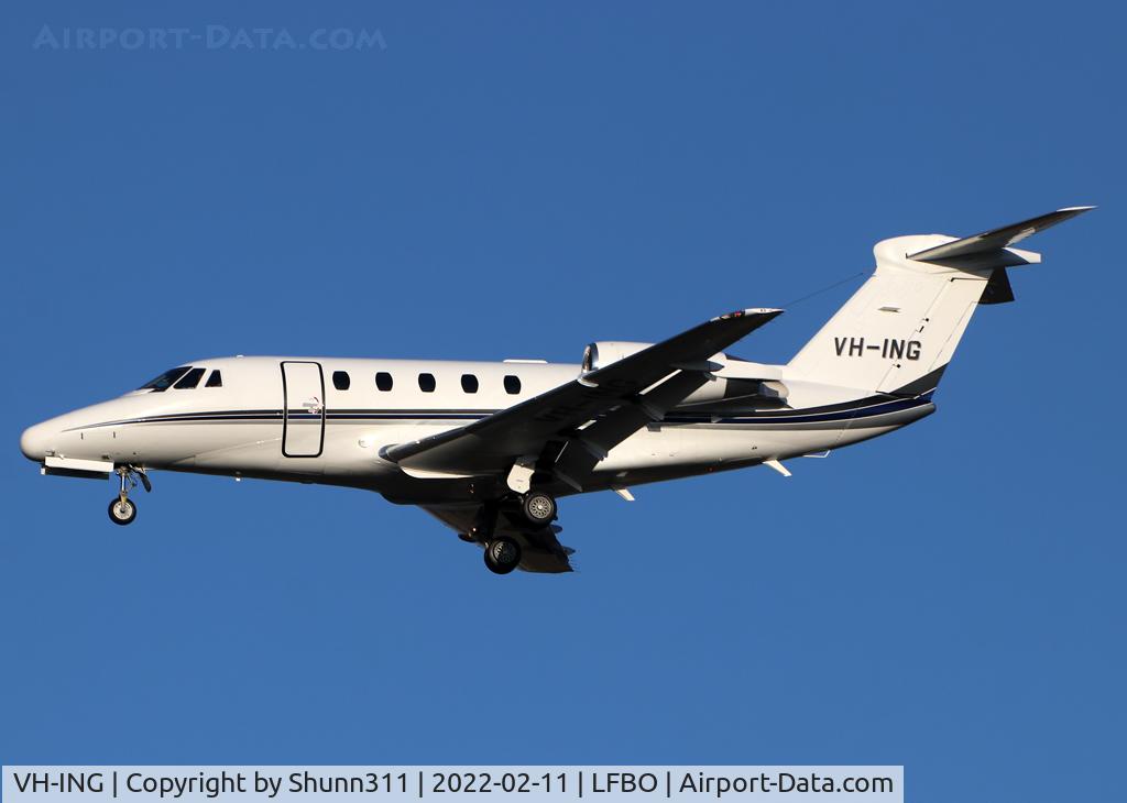VH-ING, 1999 Cessna 650 Citation VII C/N 650-7104, Landing rwy 32L