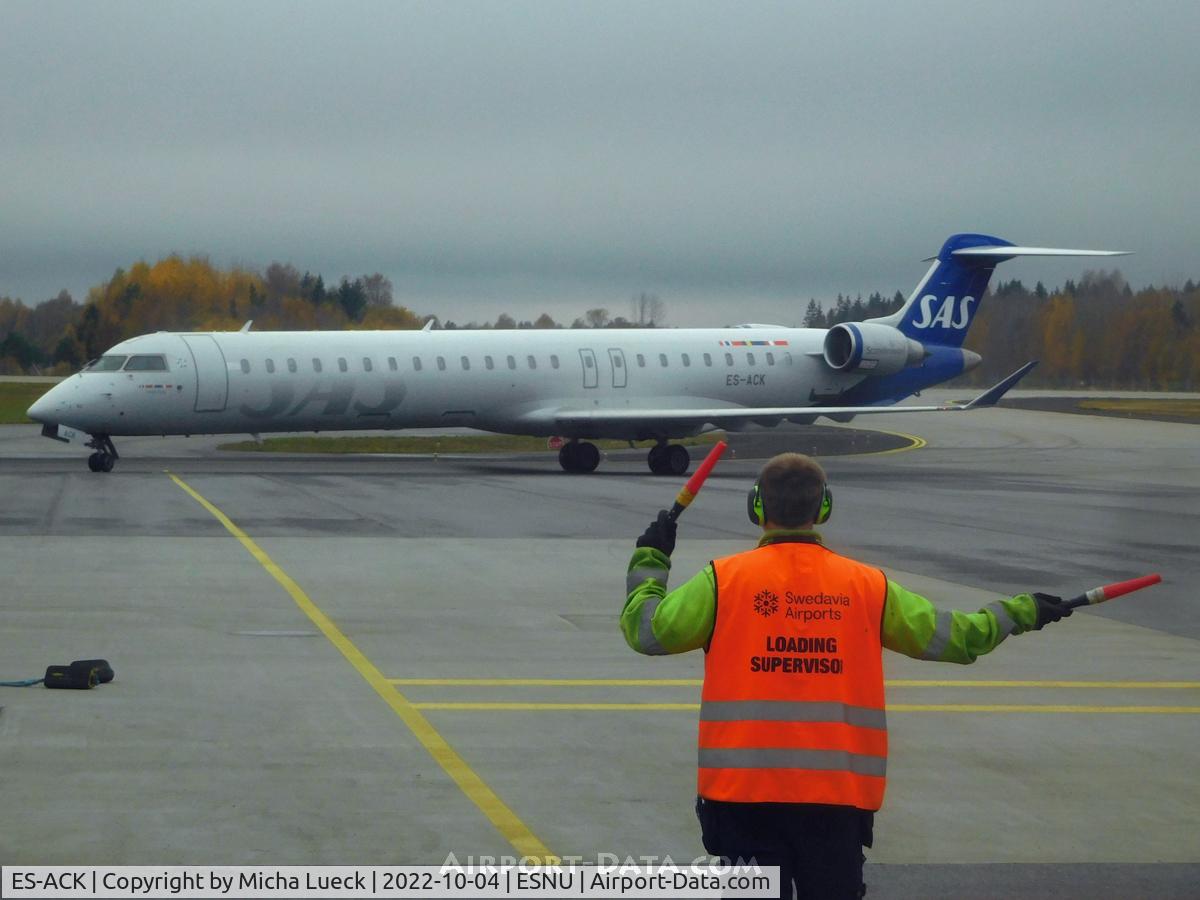 ES-ACK, 2009 Bombardier CRJ-900 (CL-600-2D24) C/N 15211, Arriving in Umeå